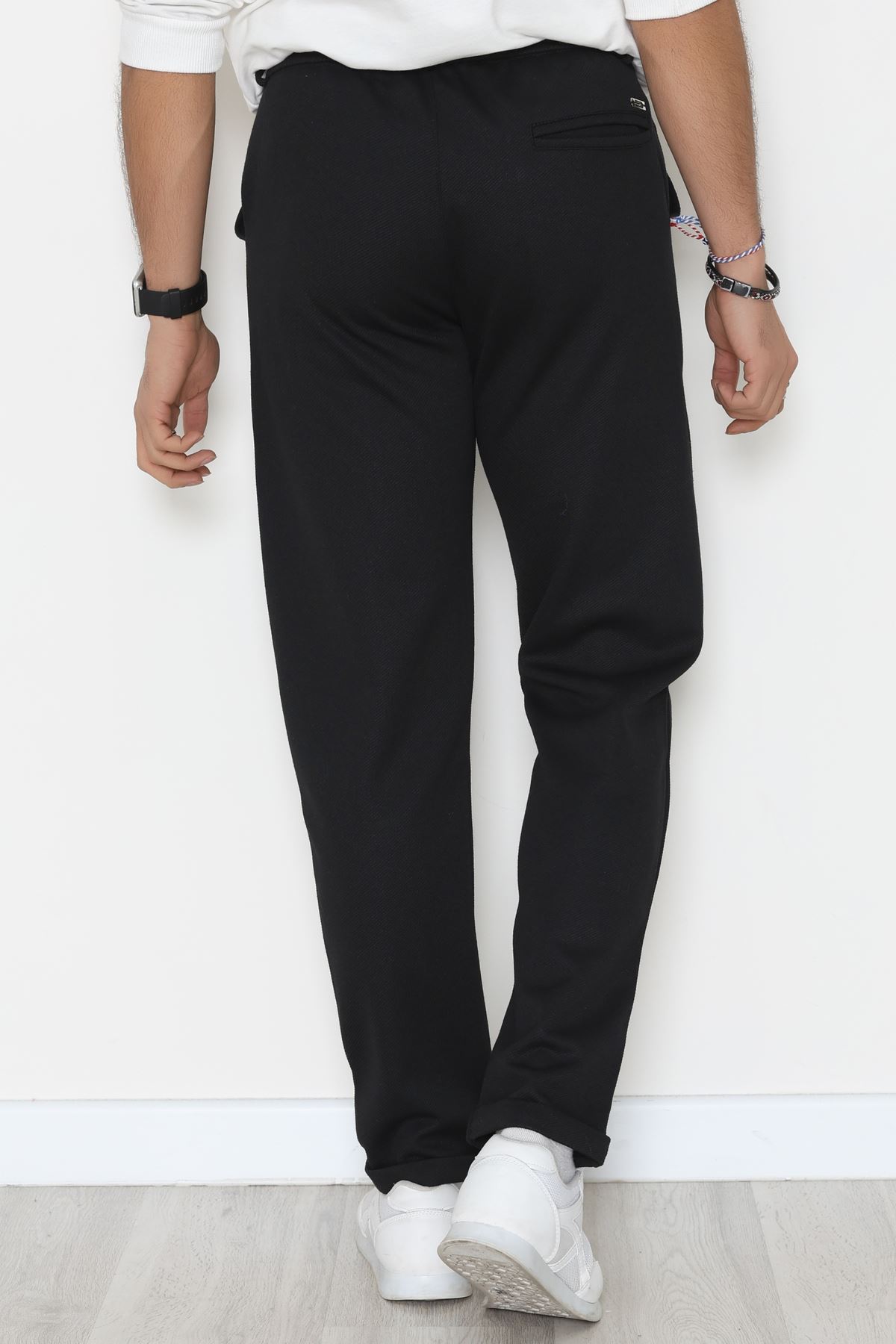 Double Paça Diagonel Erkek Pantolon Siyah - 31807.1937.