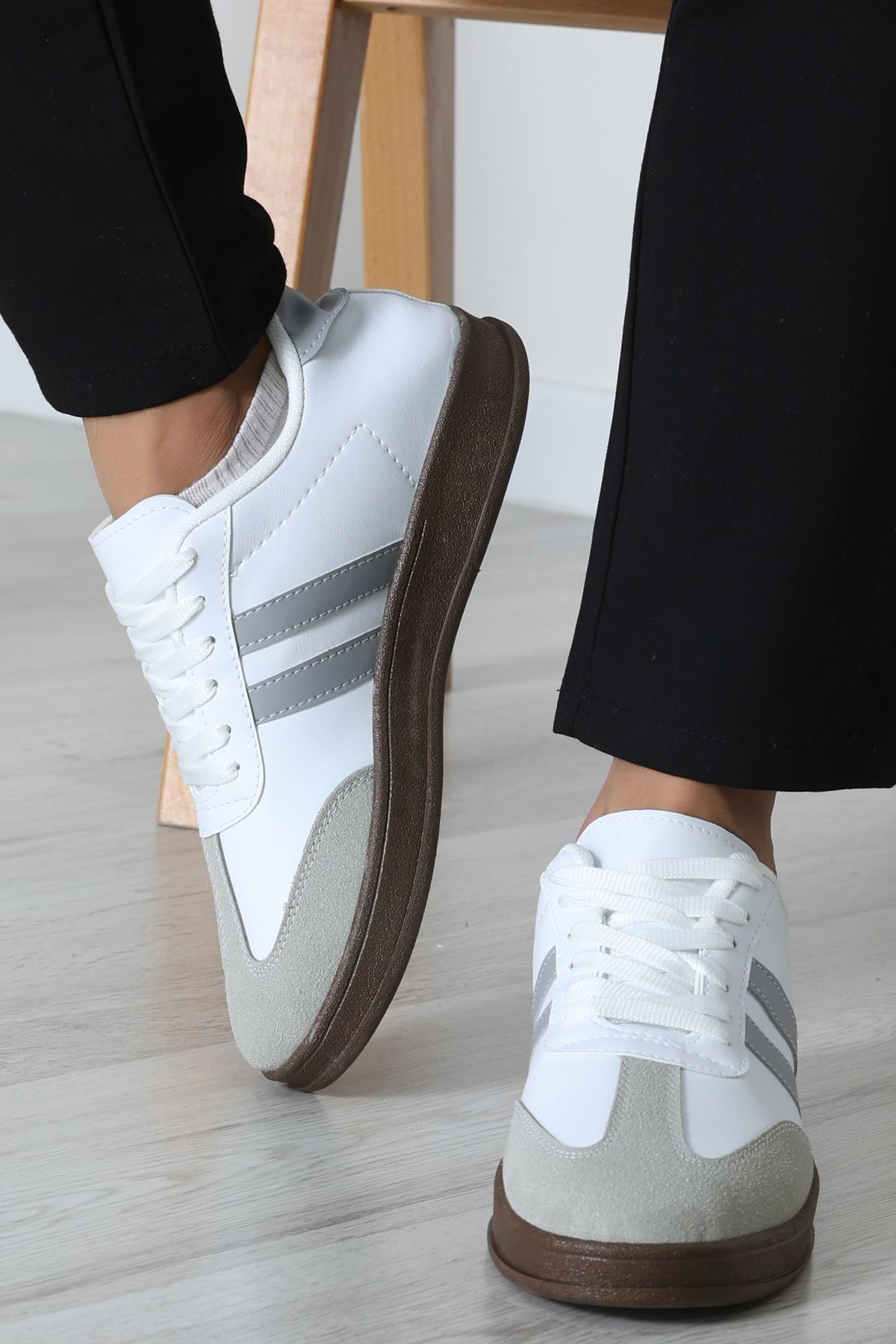 Erkek Spor Ayakkabı Beyazgri - 31681.264.