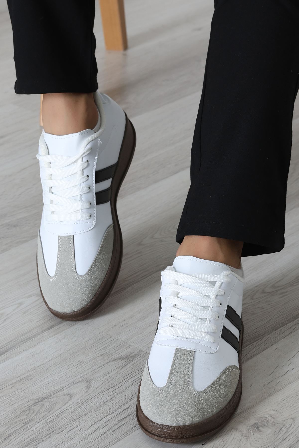 Erkek Spor Ayakkabı Beyazsiyah - 31681.264.