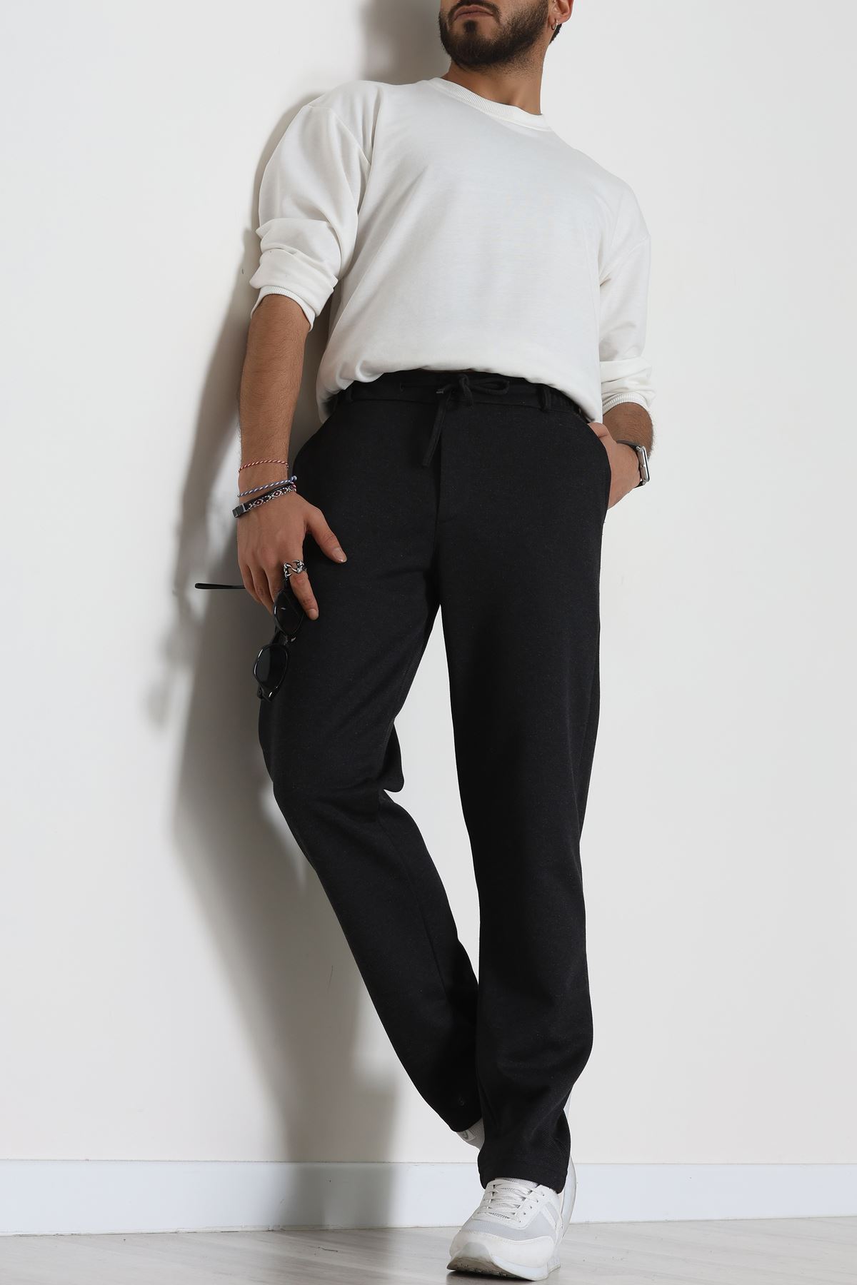 Düz Paça Diagonel Erkek Pantolon Antrasit - 31808.1937.