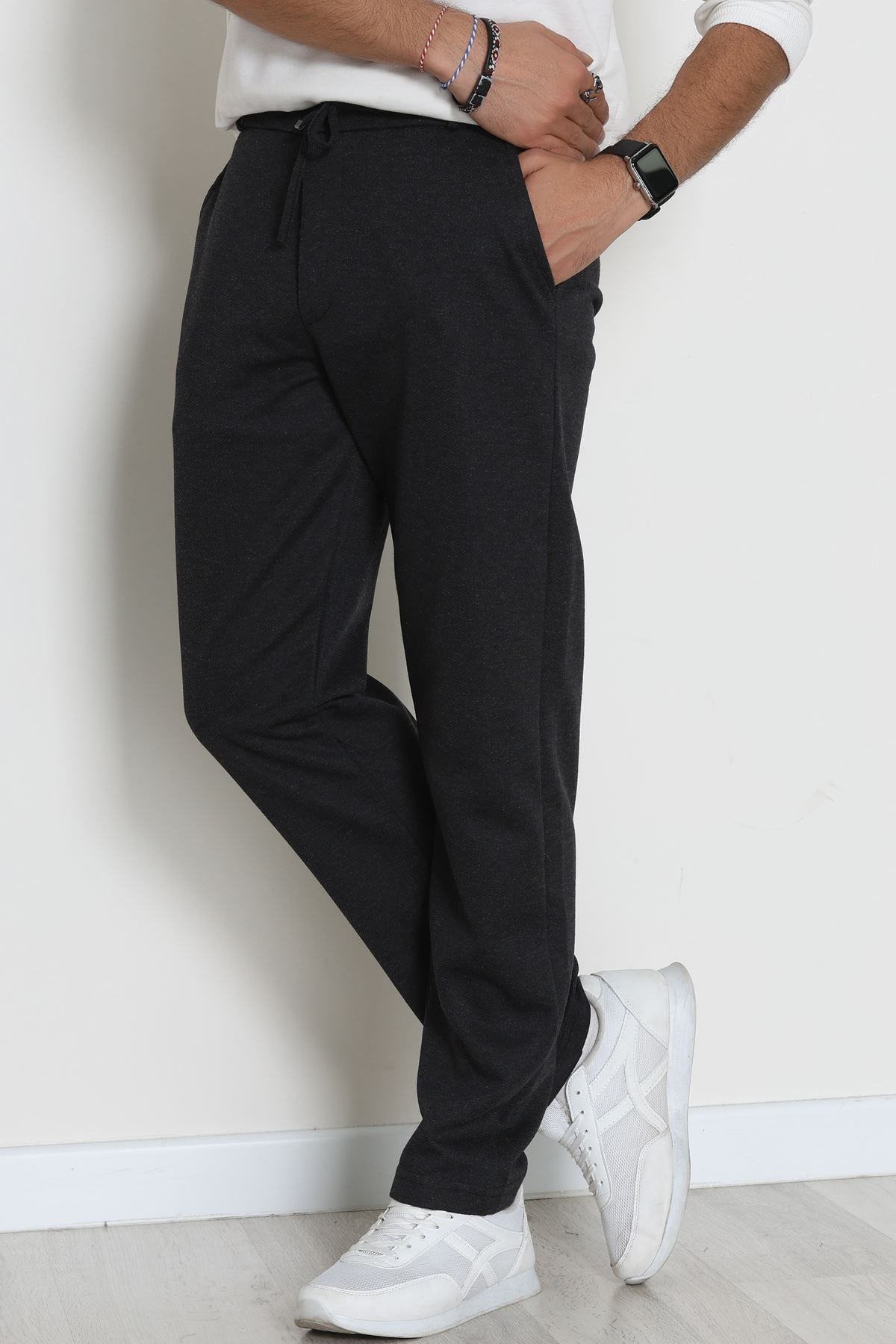 Düz Paça Diagonel Erkek Pantolon Antrasit - 31808.1937.