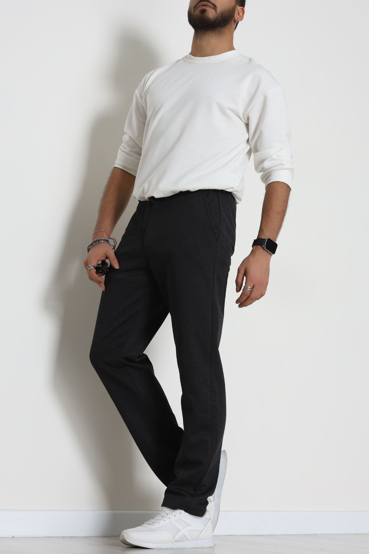 Düz Paça Diagonel Erkek Pantolon Antrasit - 31808.1937.