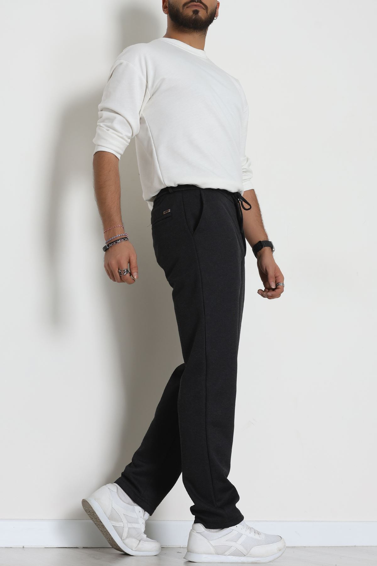 Düz Paça Diagonel Erkek Pantolon Antrasit - 31808.1937.