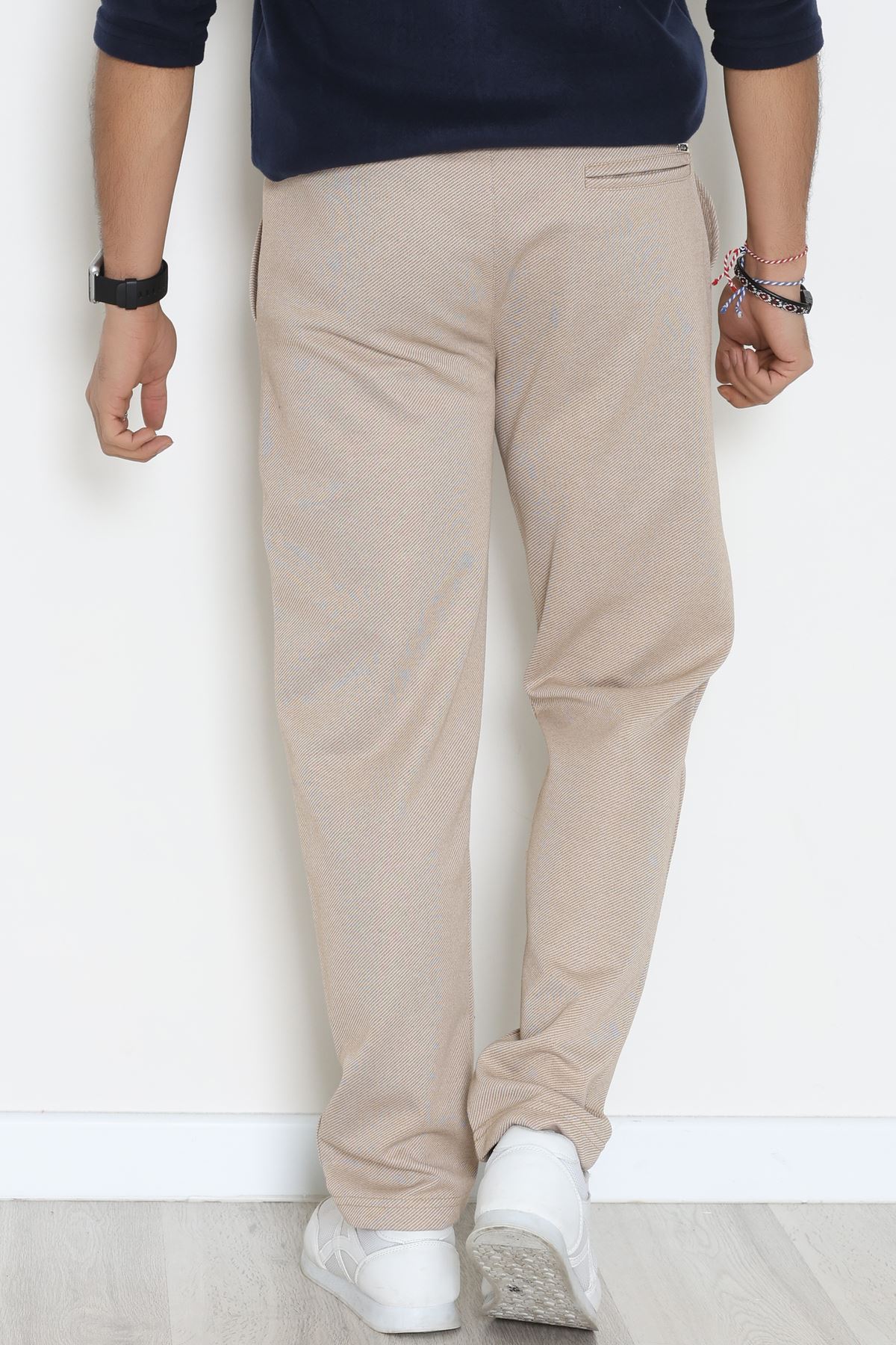 Düz Paça Diagonel Erkek Pantolon Bej - 31808.1937.