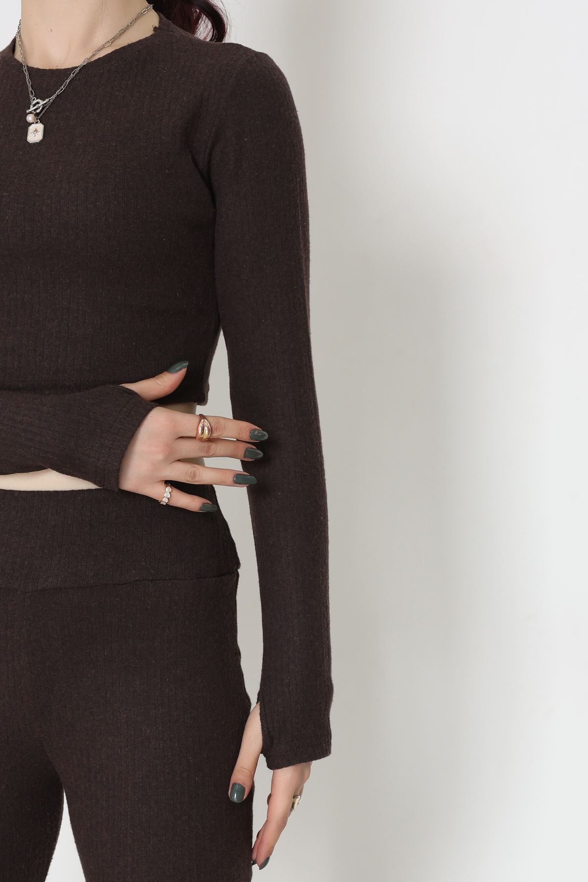 Raporlu Ribana Likralı Takım Acıkahve - 55000.1567.