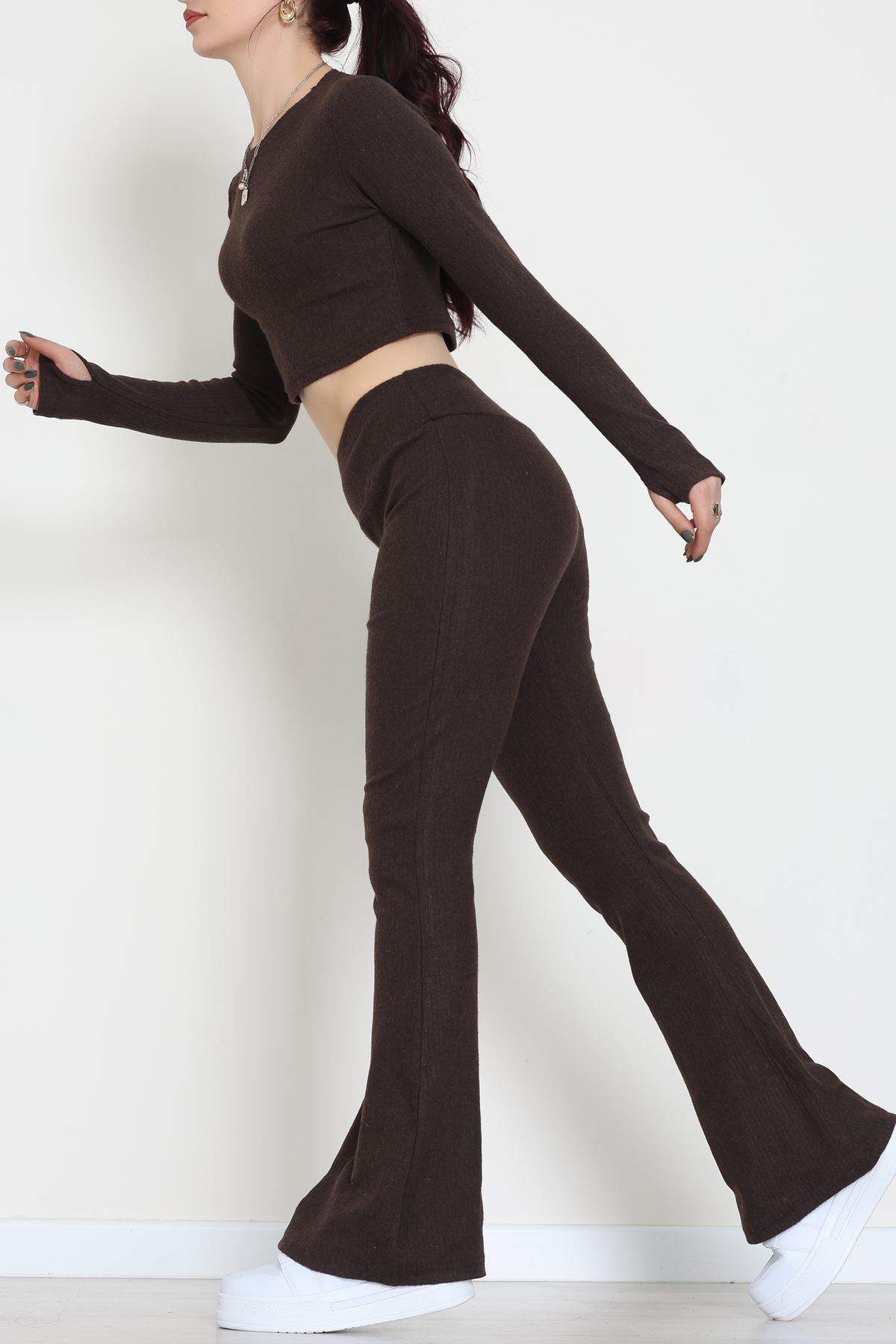 Raporlu Ribana Likralı Takım Acıkahve - 55000.1567.