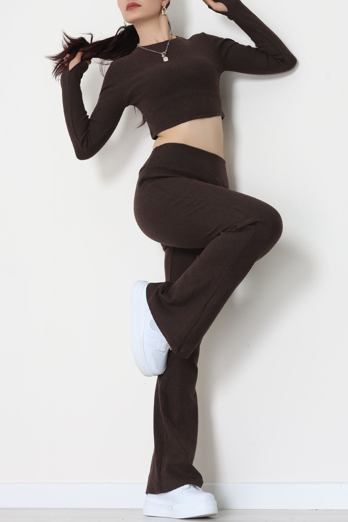 Raporlu Ribana Likralı Takım Acıkahve - 55000.1567.