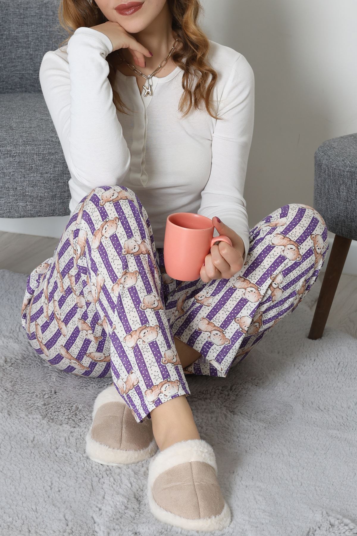 Süprem Pijama Altı Mor - 55008.1567.