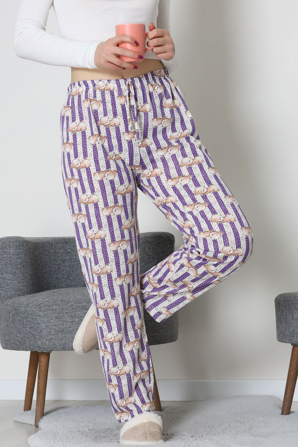 Süprem Pijama Altı Mor - 55008.1567.