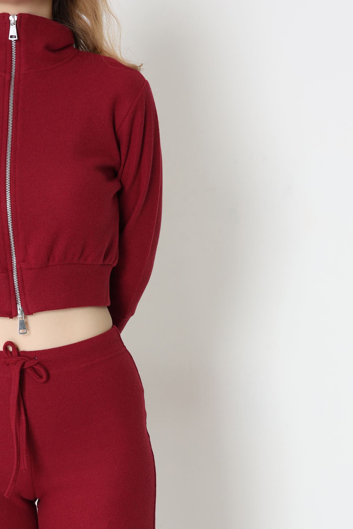 Çift Fermuarlı Selanik İkili Takım Bordo - 42640.1567.