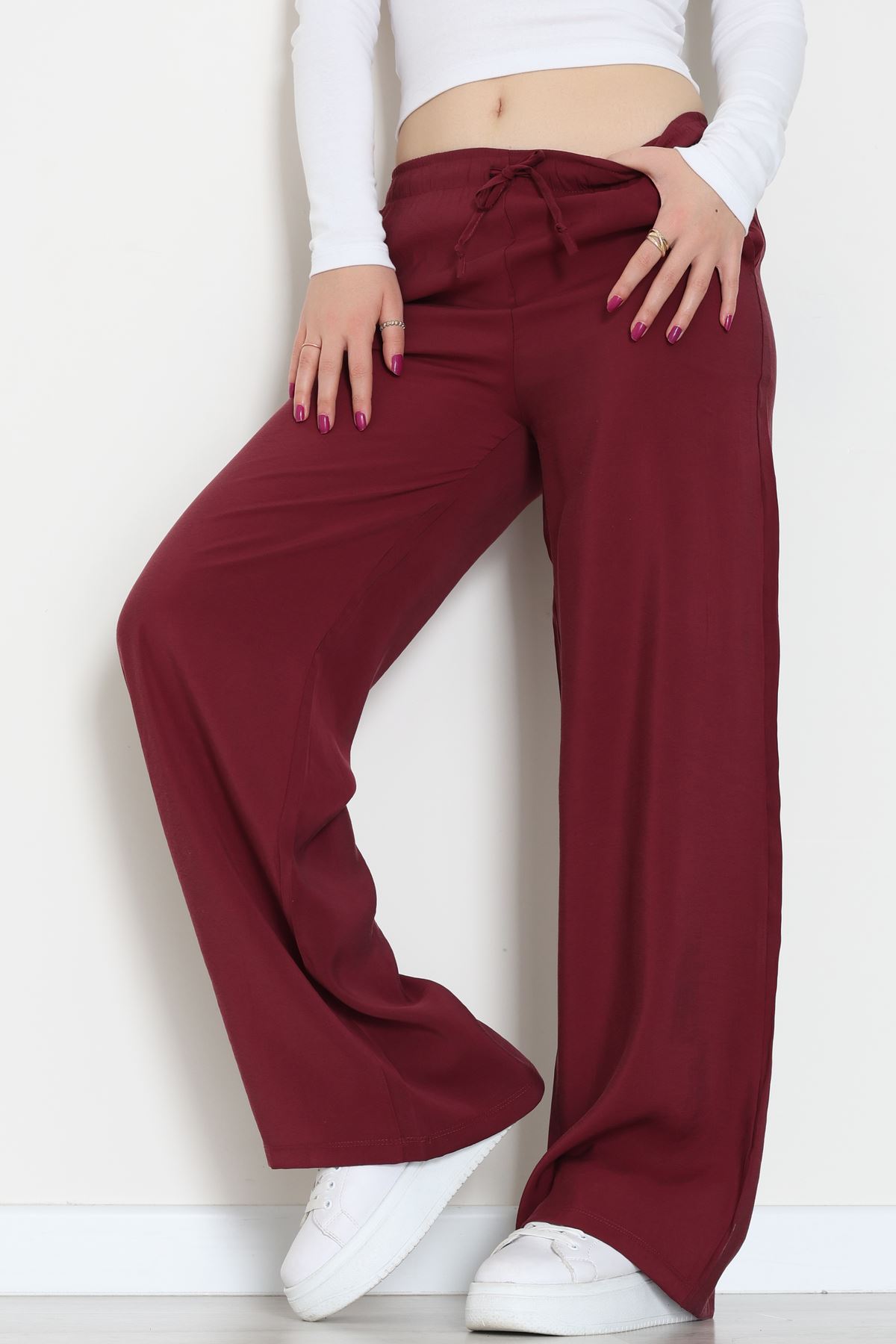 Soft Touch Dokuma Modal Pantolon Bordo - 30810.1837.