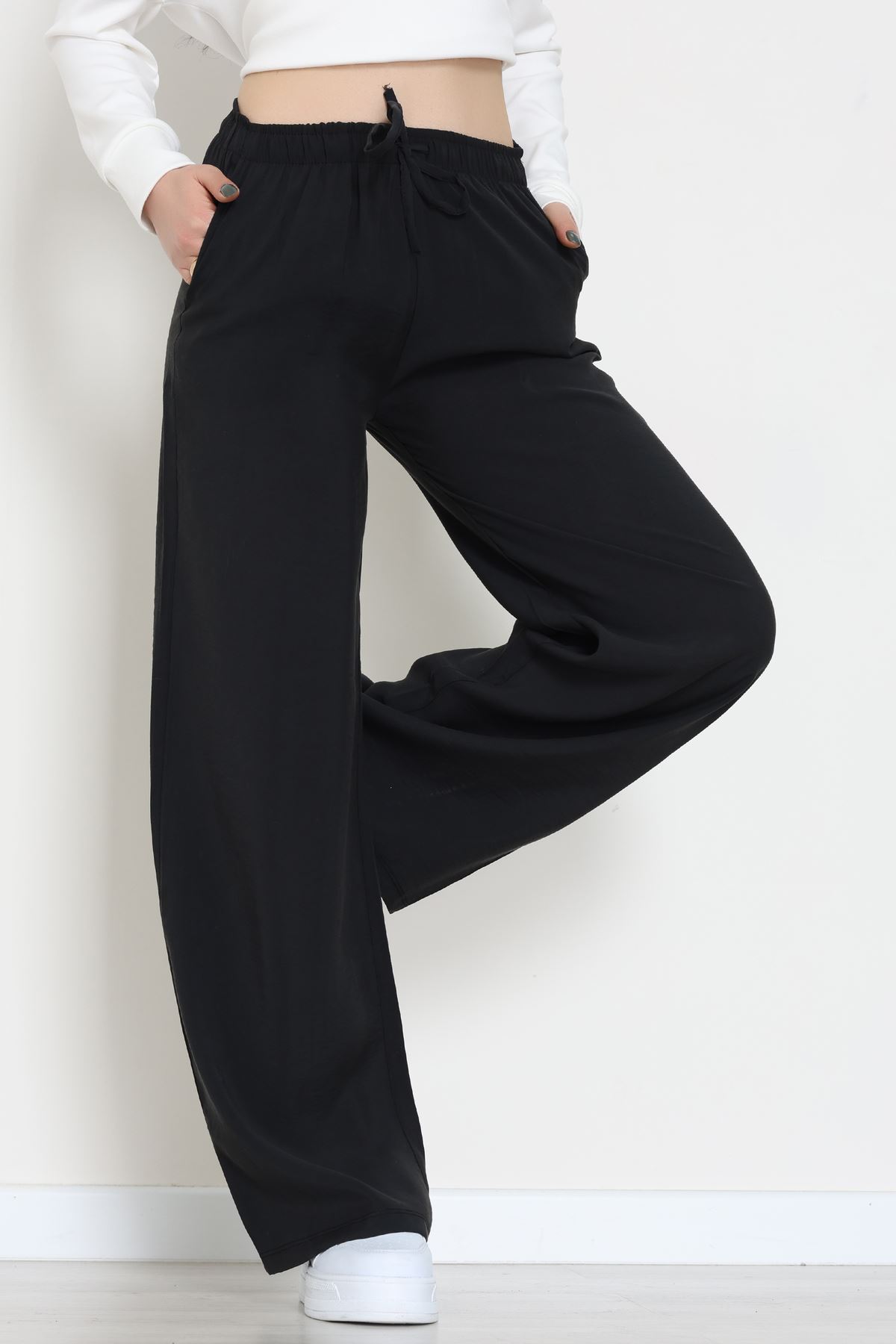 Soft Touch Dokuma Modal Pantolon Siyah - 30810.1837.