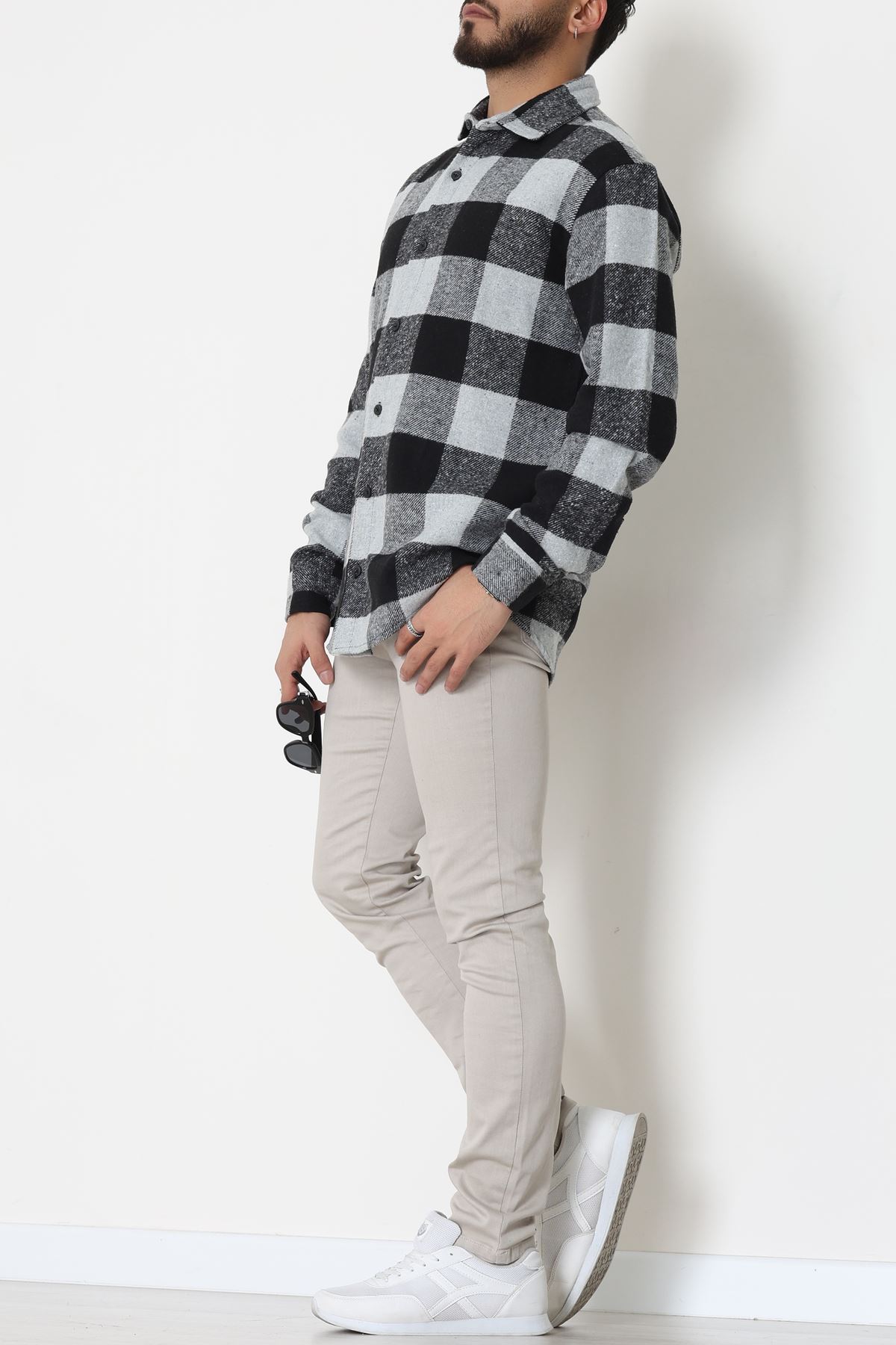 Ekoseli Erkek Oduncu Gömlek Siyahaçıkgri - 42309.2085.