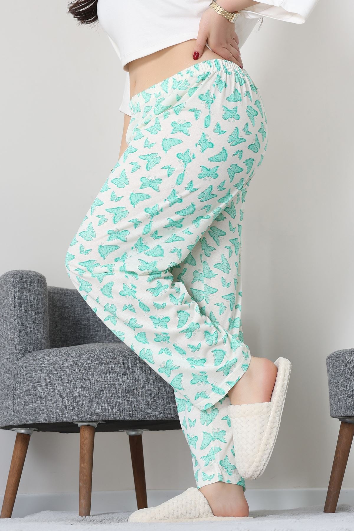 Büyük Beden Süprem Pijama Altı Yeşil - 55011.1567.