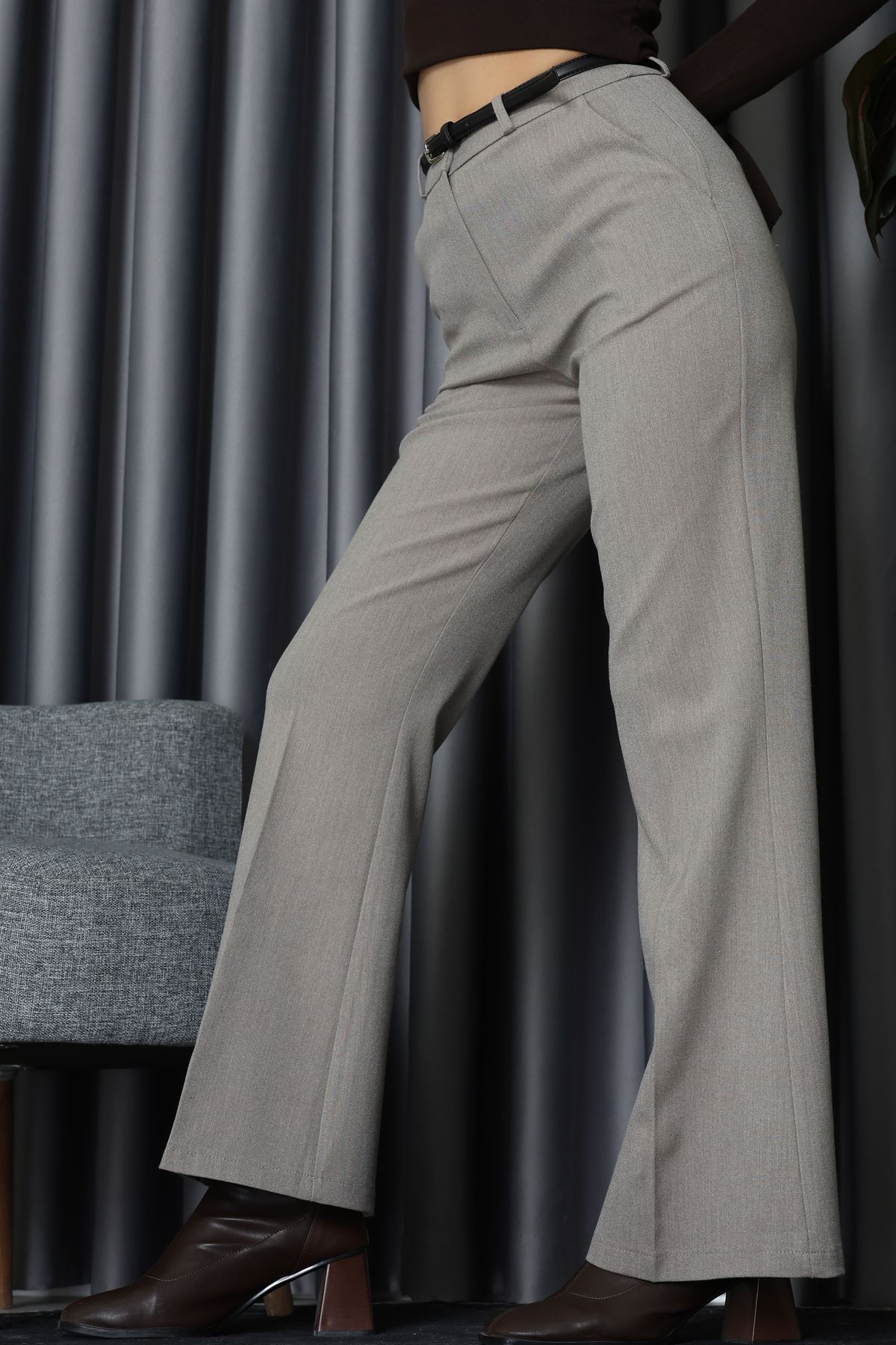 Quzu Kemerli Pantolon Vizon - 42825.2002.