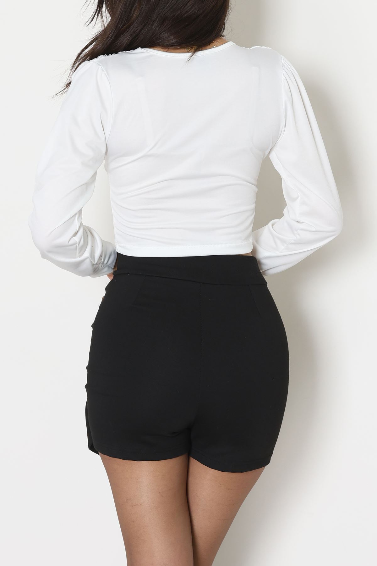 Sandy Derin V Yaka Bluz Ekru - 42807.1949.