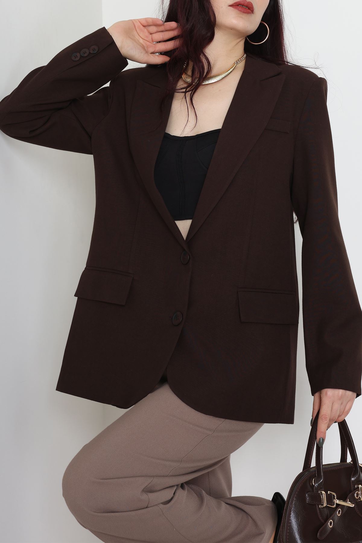Blazer Ceket Kahve - 51245.1347.