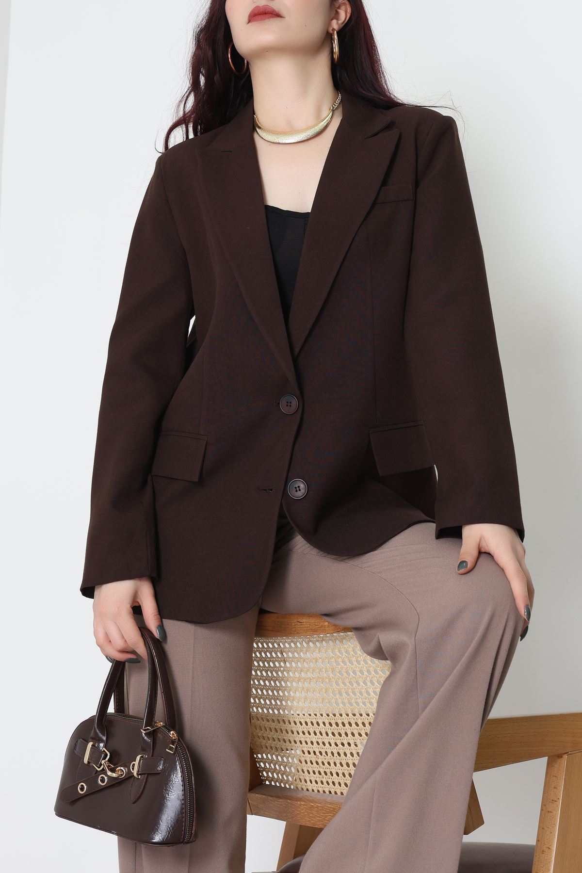 Blazer Ceket Kahve - 51245.1347.