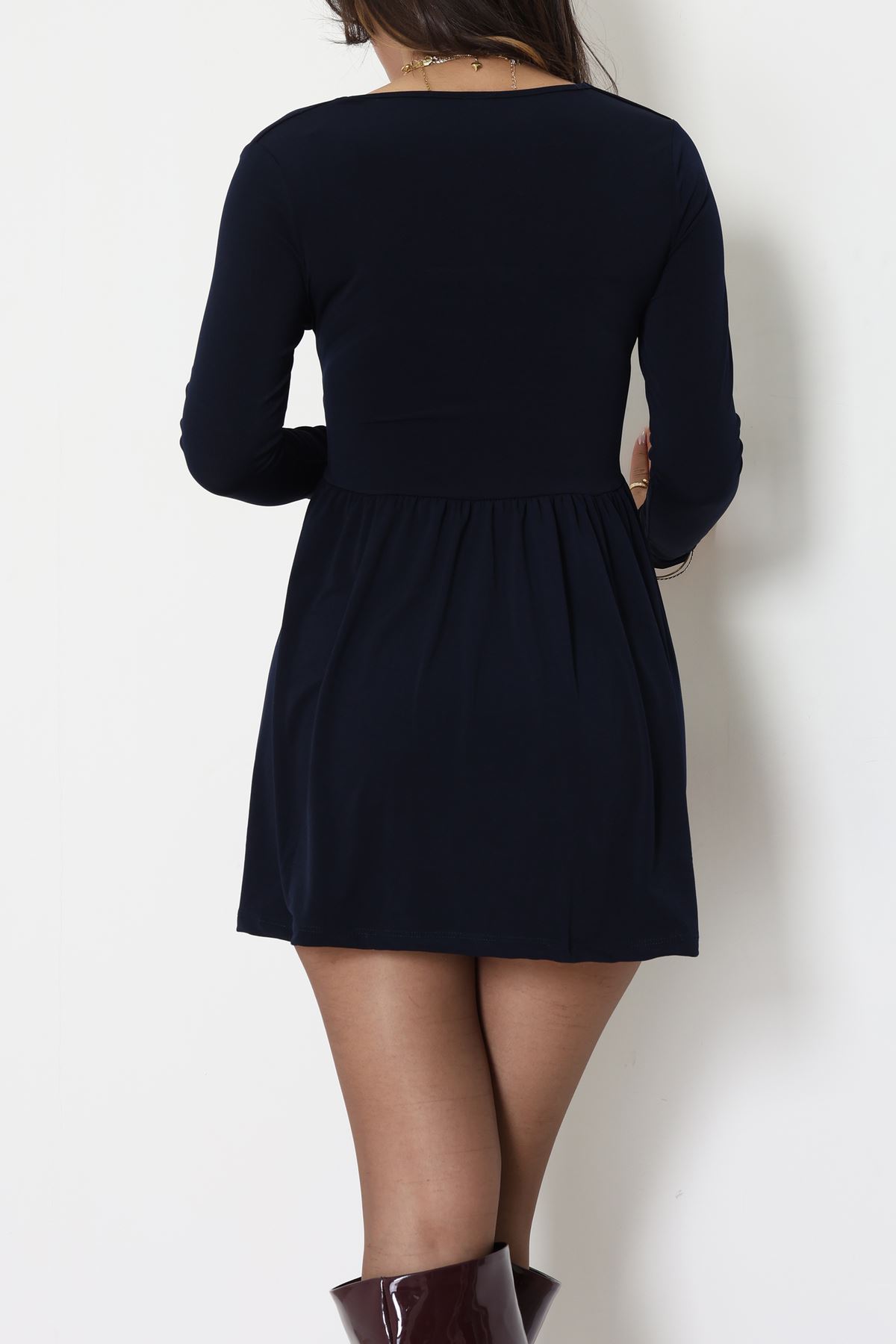 Sandy Kumaş Mini Elbise Lacivert - 70817.1794.