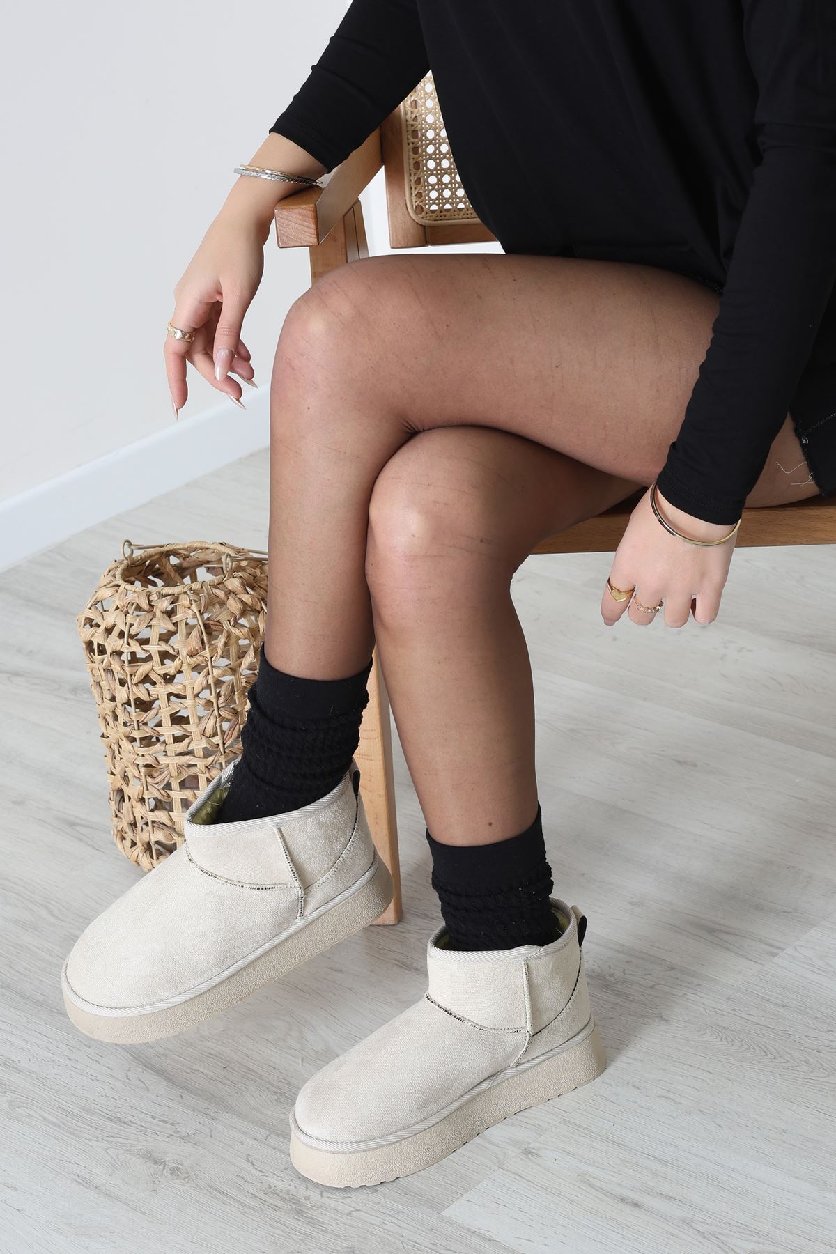 Yüksek Taban İçi Kürklü Bot Taş1 - 31467.264.