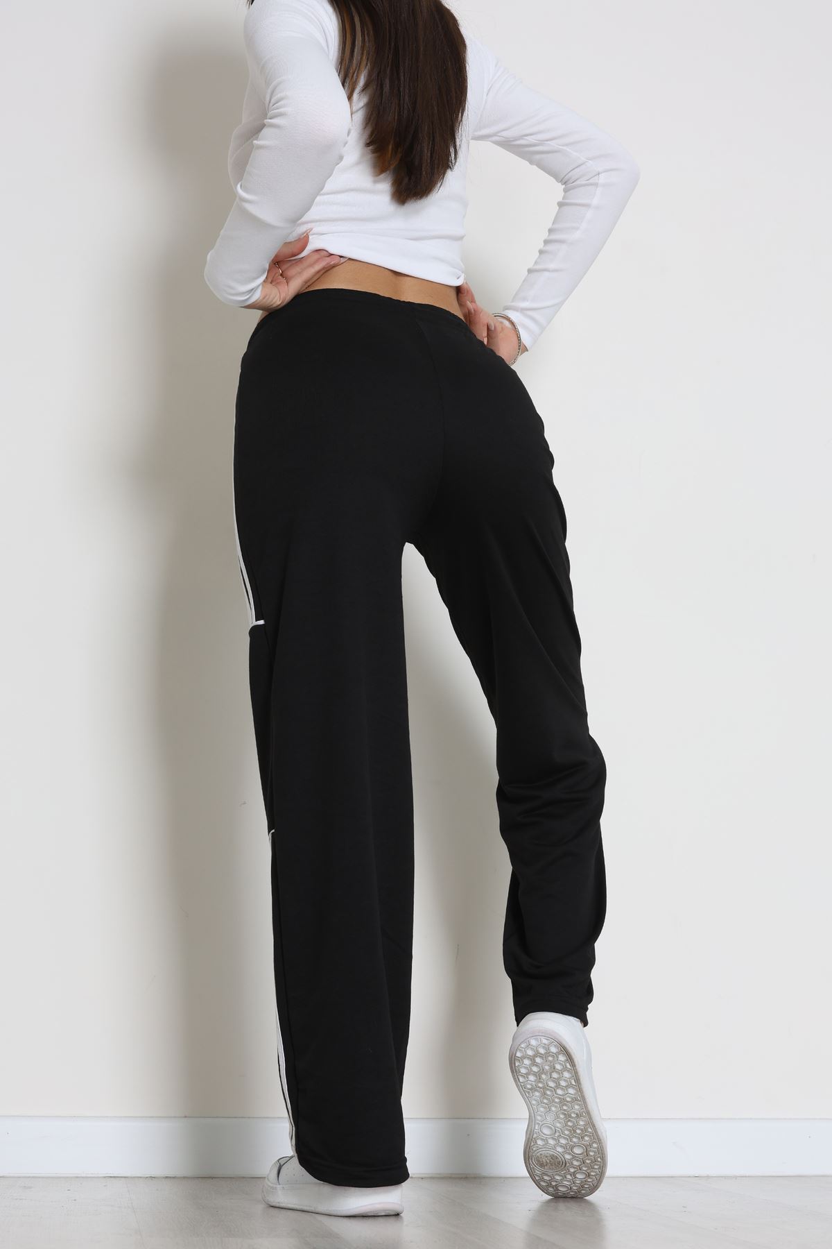 Şeritli 2 İplik Eşofman Altı Siyah - 52172.1005.