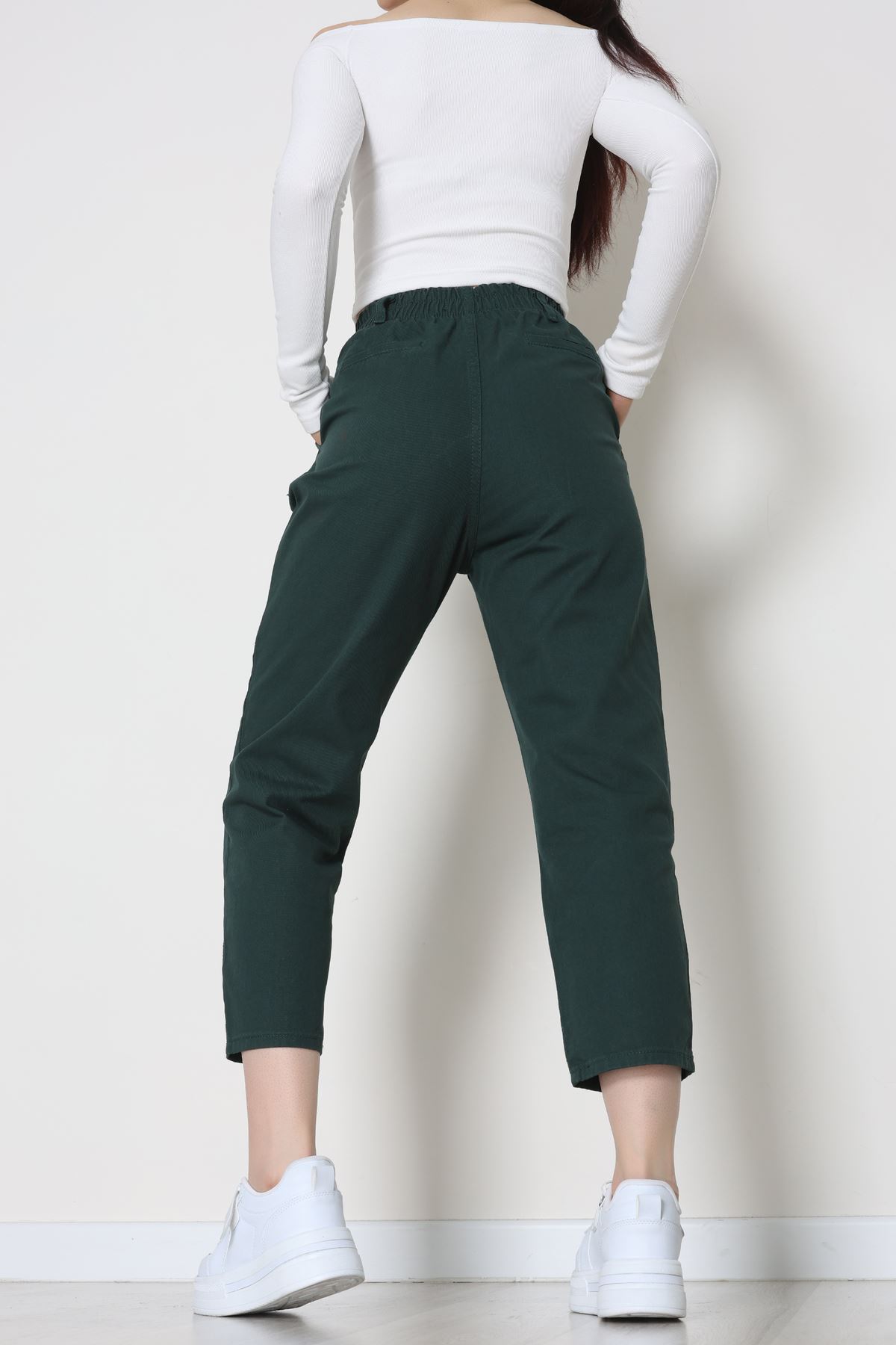 Gabardin Mom Pantolon Zümrüt - 42707.2121.