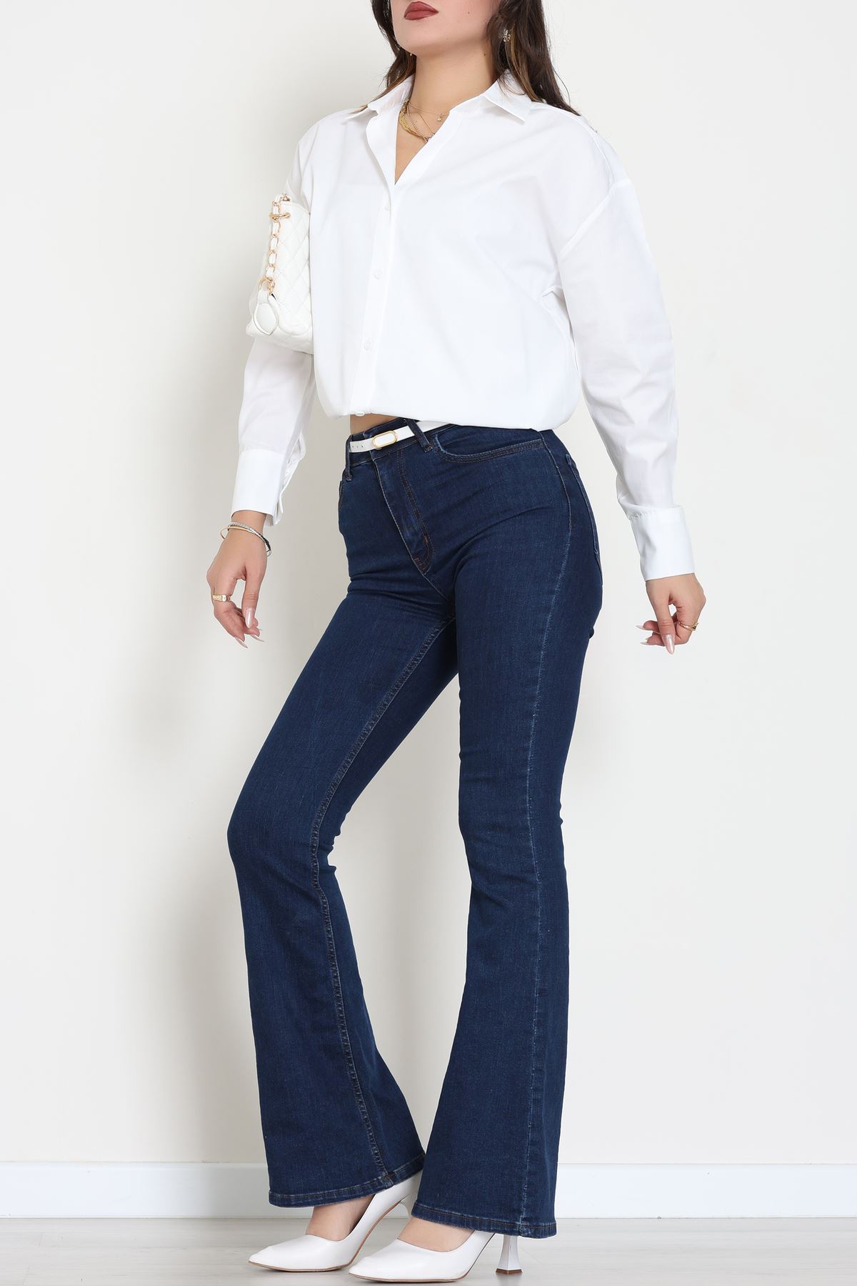 Çift Düğme Basic Gömlek Beyaz - 31254.448.