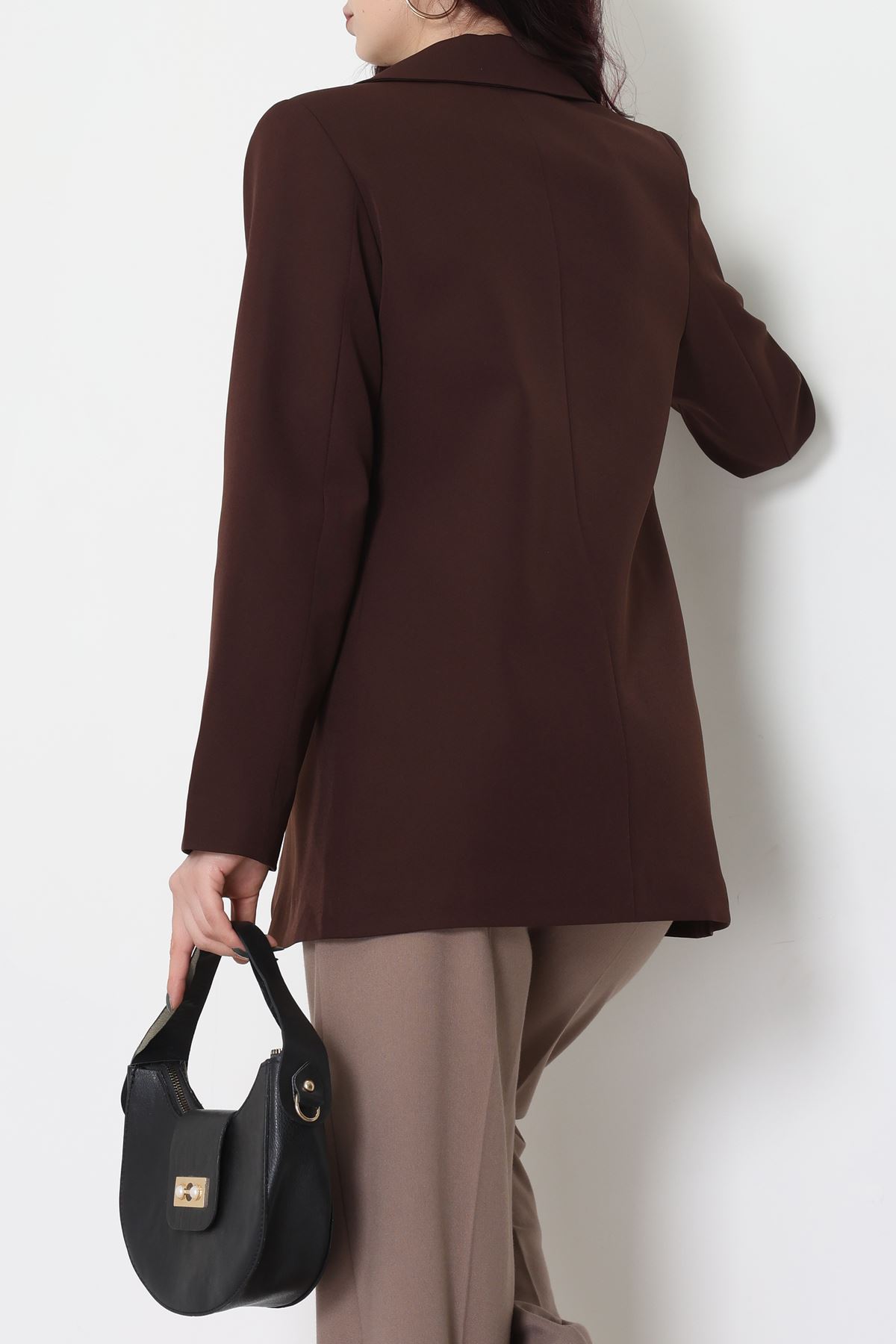 Astarlı Blazer Ceket Kahve - 31816.1991.