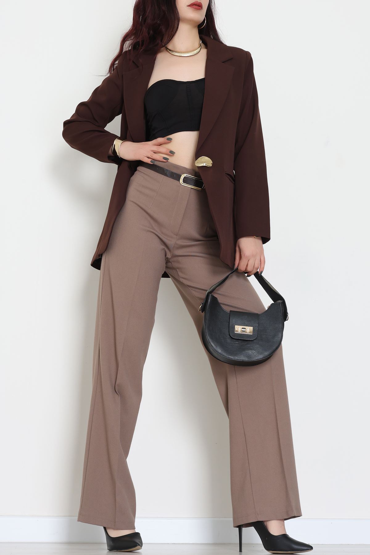 Astarlı Blazer Ceket Kahve - 31816.1991.