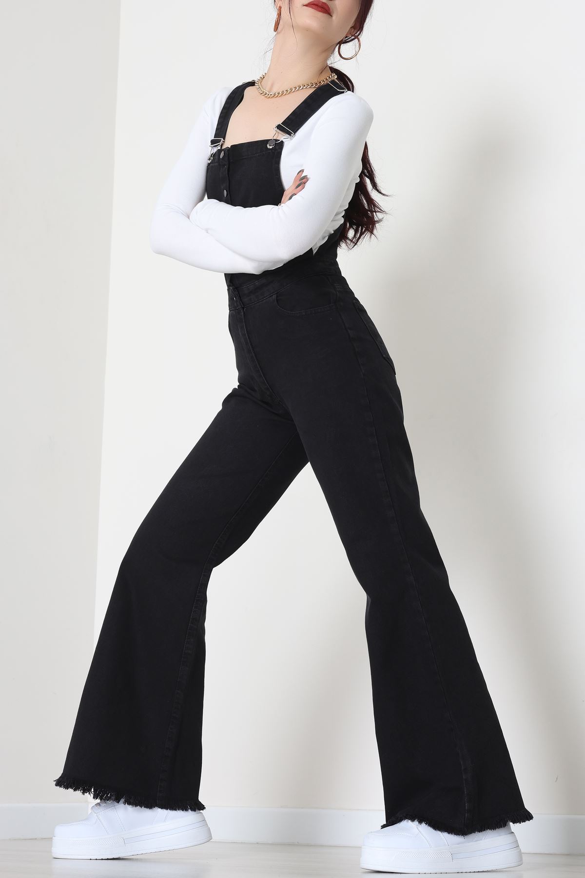 Kot Salopet Önden Düğmeli Tulum Koyufüme - 31789.683.