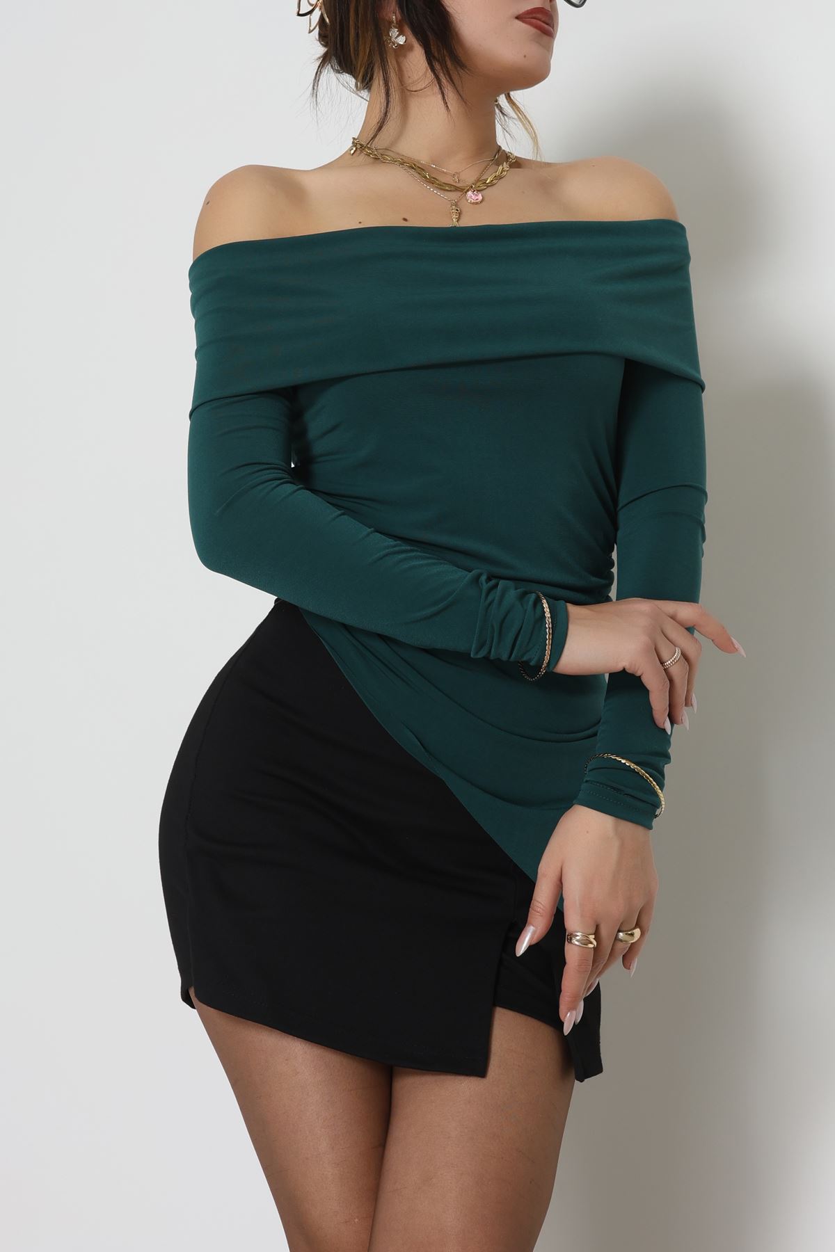 Sandy Madonna Yaka Bluz Zümrüt - 42804.1949.