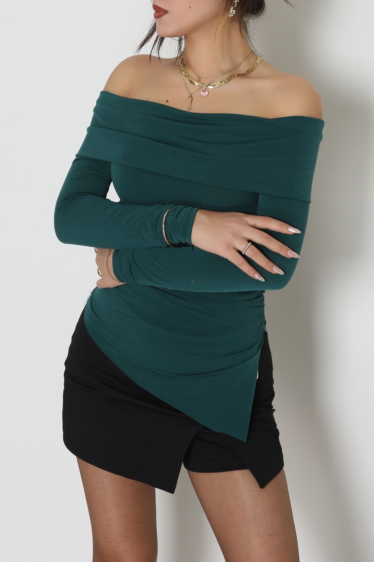 Sandy Madonna Yaka Bluz Zümrüt - 42804.1949.