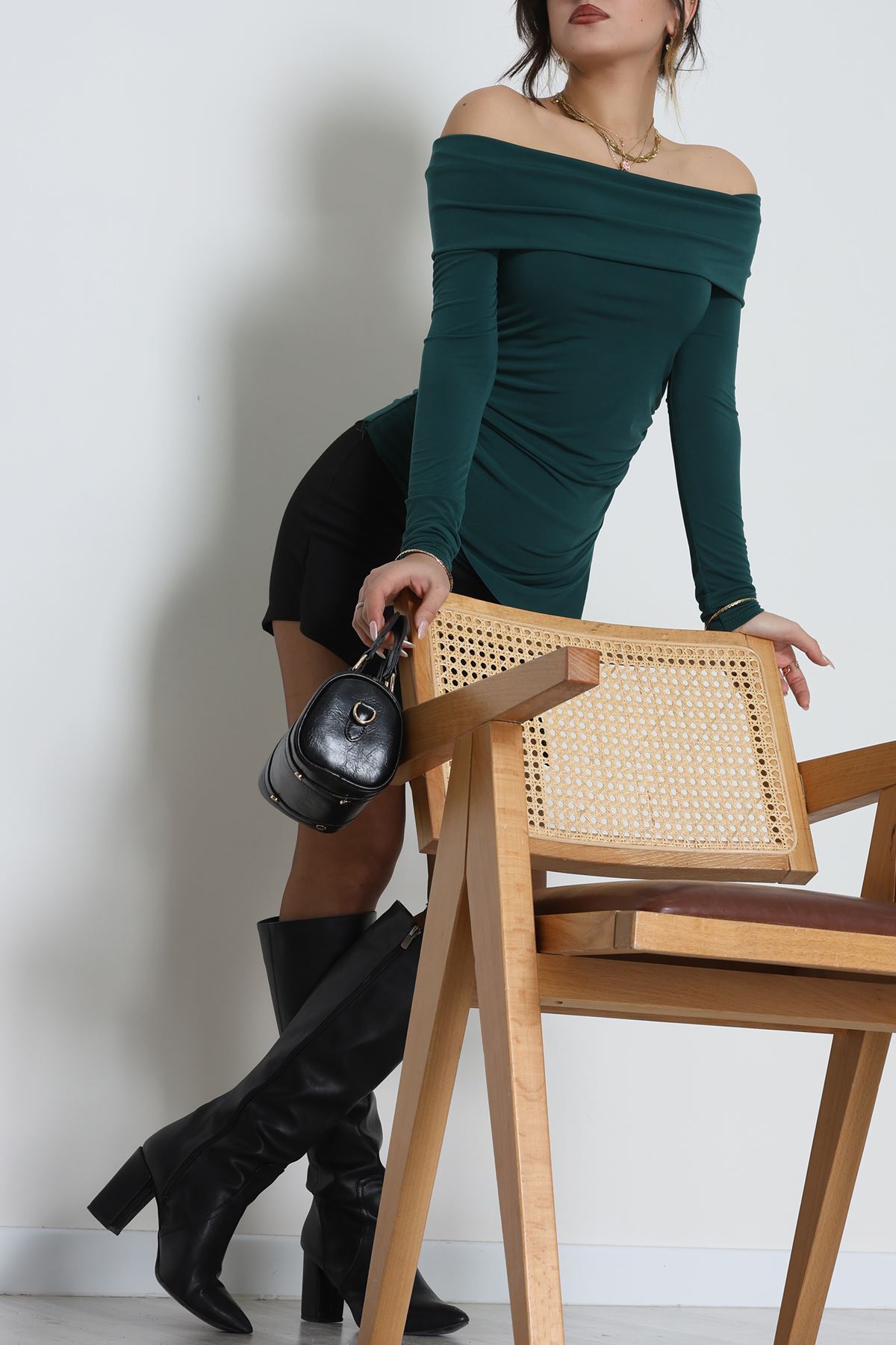 Sandy Madonna Yaka Bluz Zümrüt - 42804.1949.