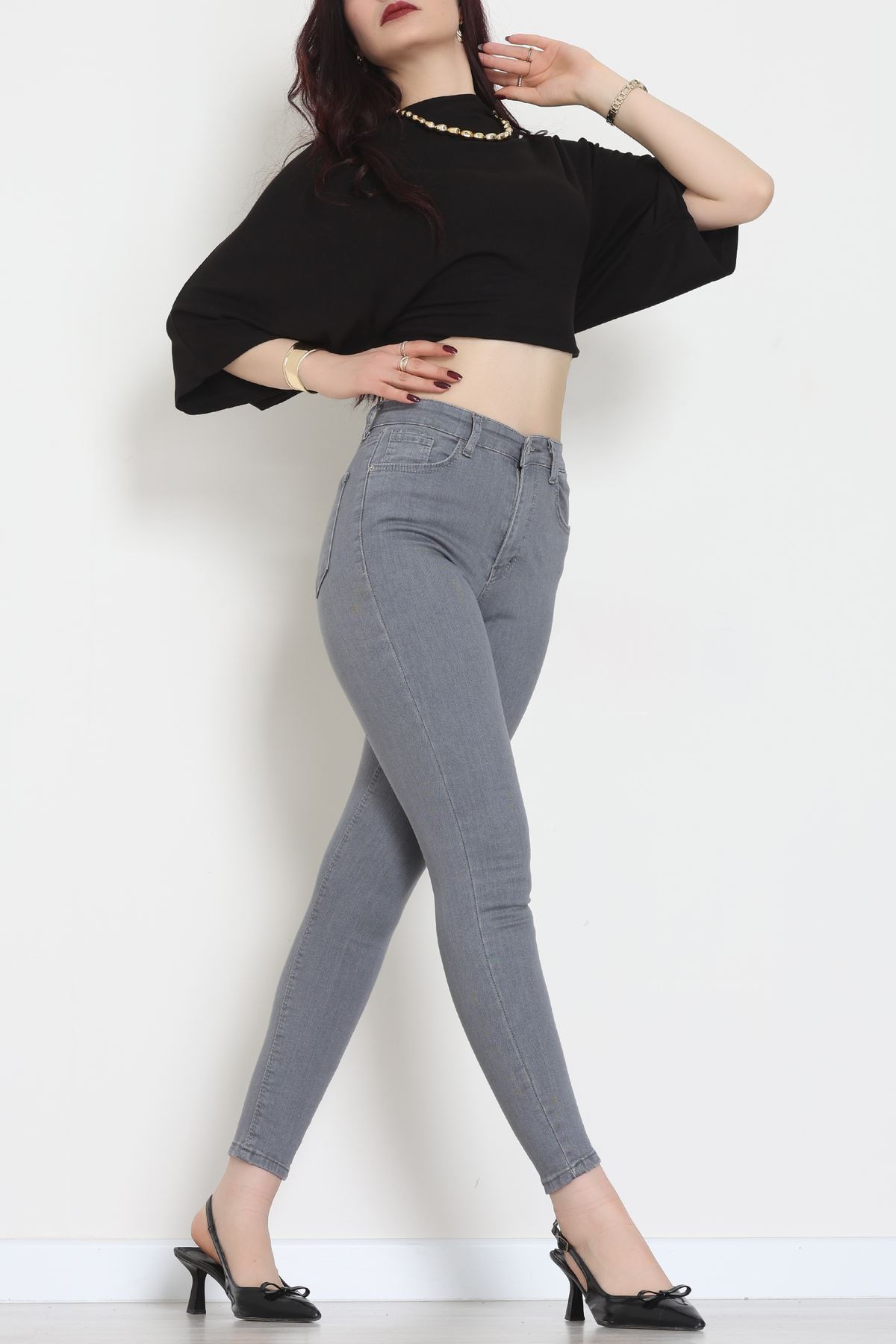 Dar Paça Kot Pantolon Gray - 42704.2121.