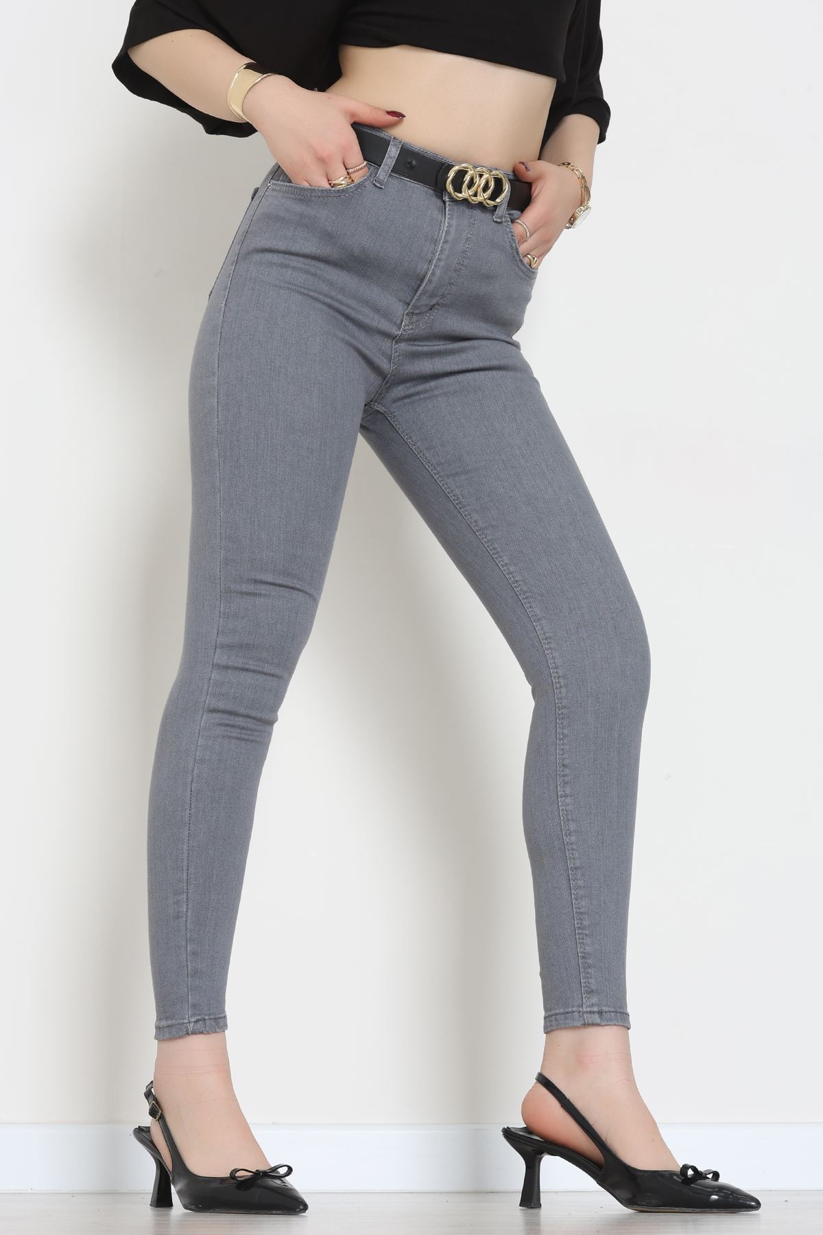 Dar Paça Kot Pantolon Gray - 42704.2121.