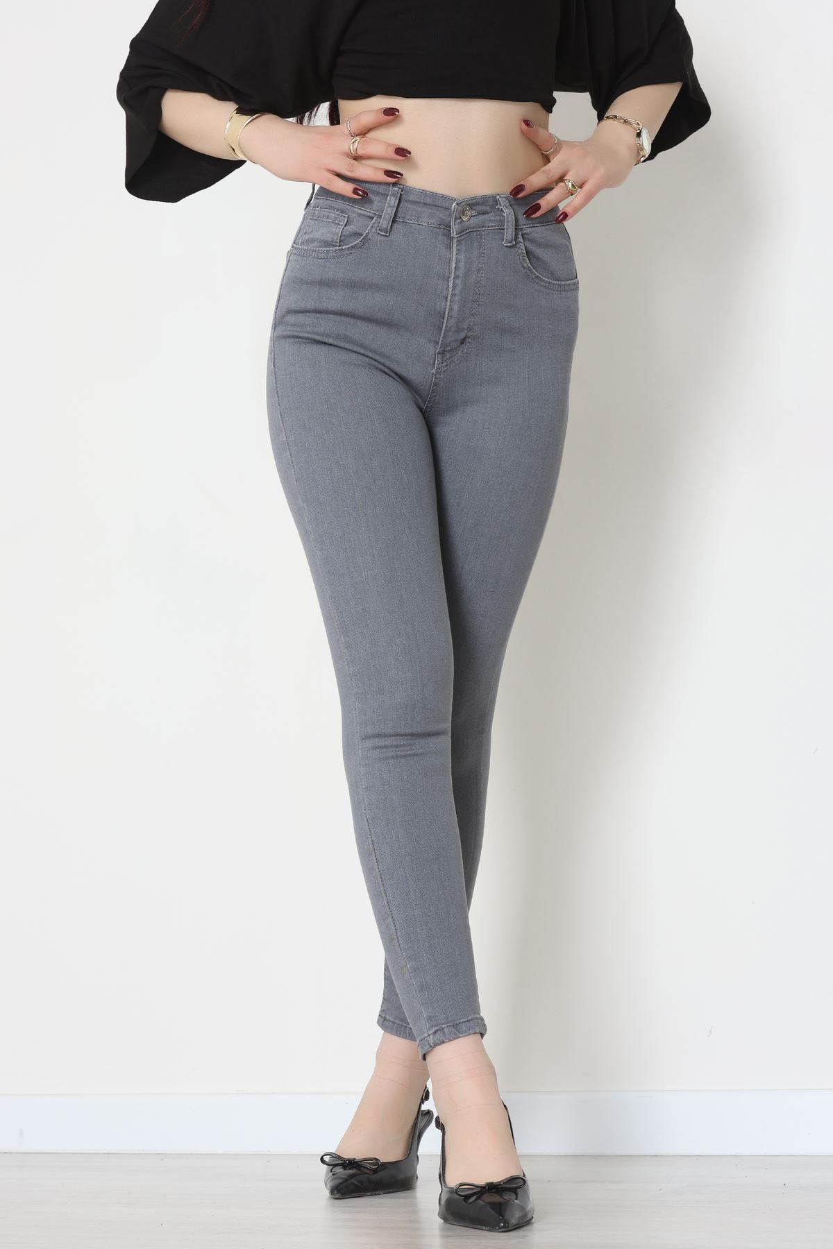 Dar Paça Kot Pantolon Gray - 42704.2121.