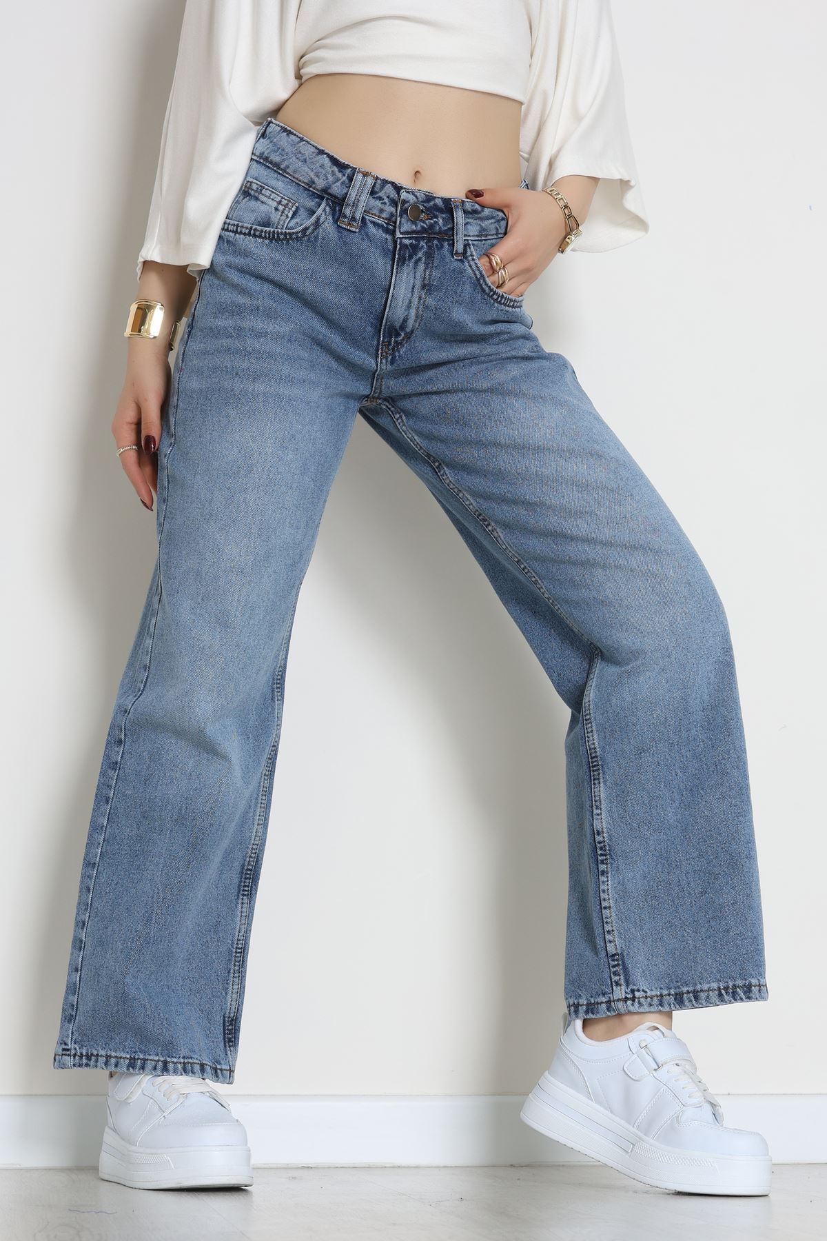 Palazzo Kot Pantolon Açıkmavi - 31830.1904.