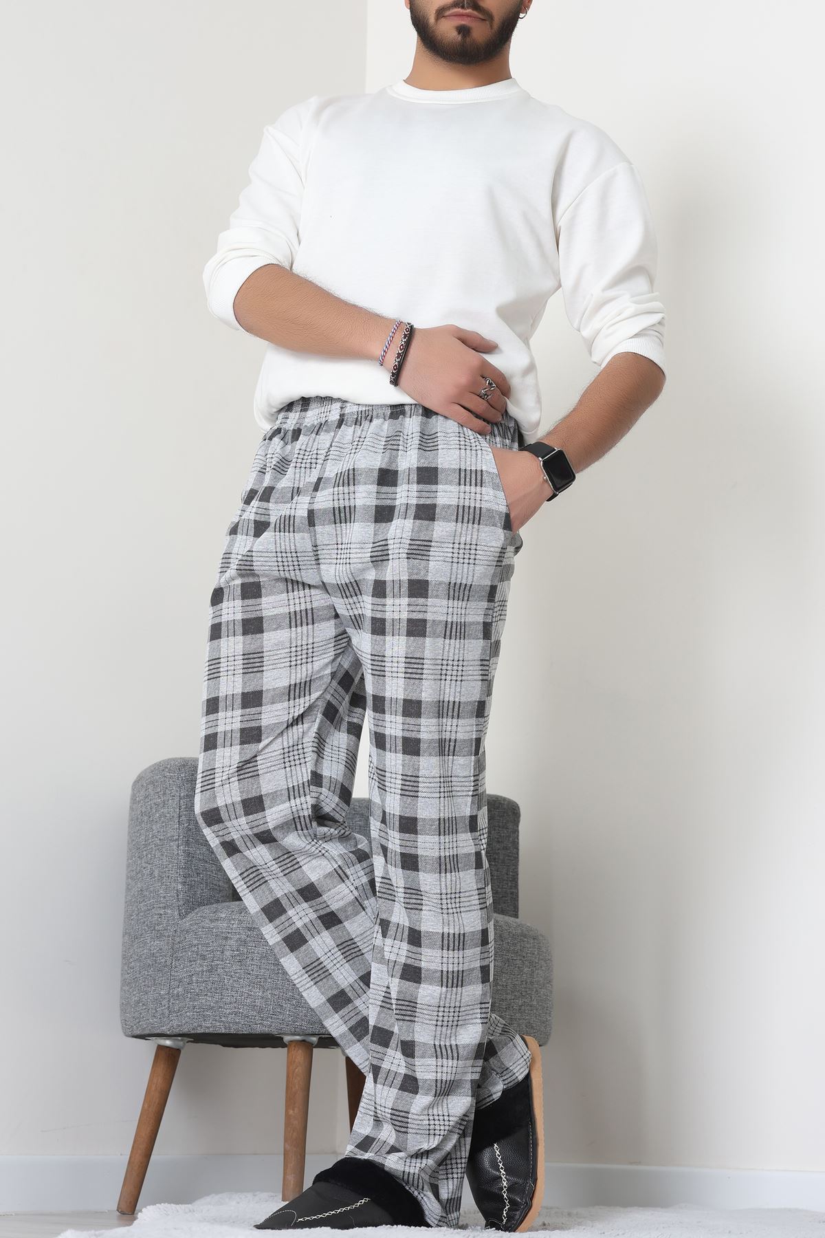 Cepli Süprem Erkek Pijama Altı Füme - 70849.1902.