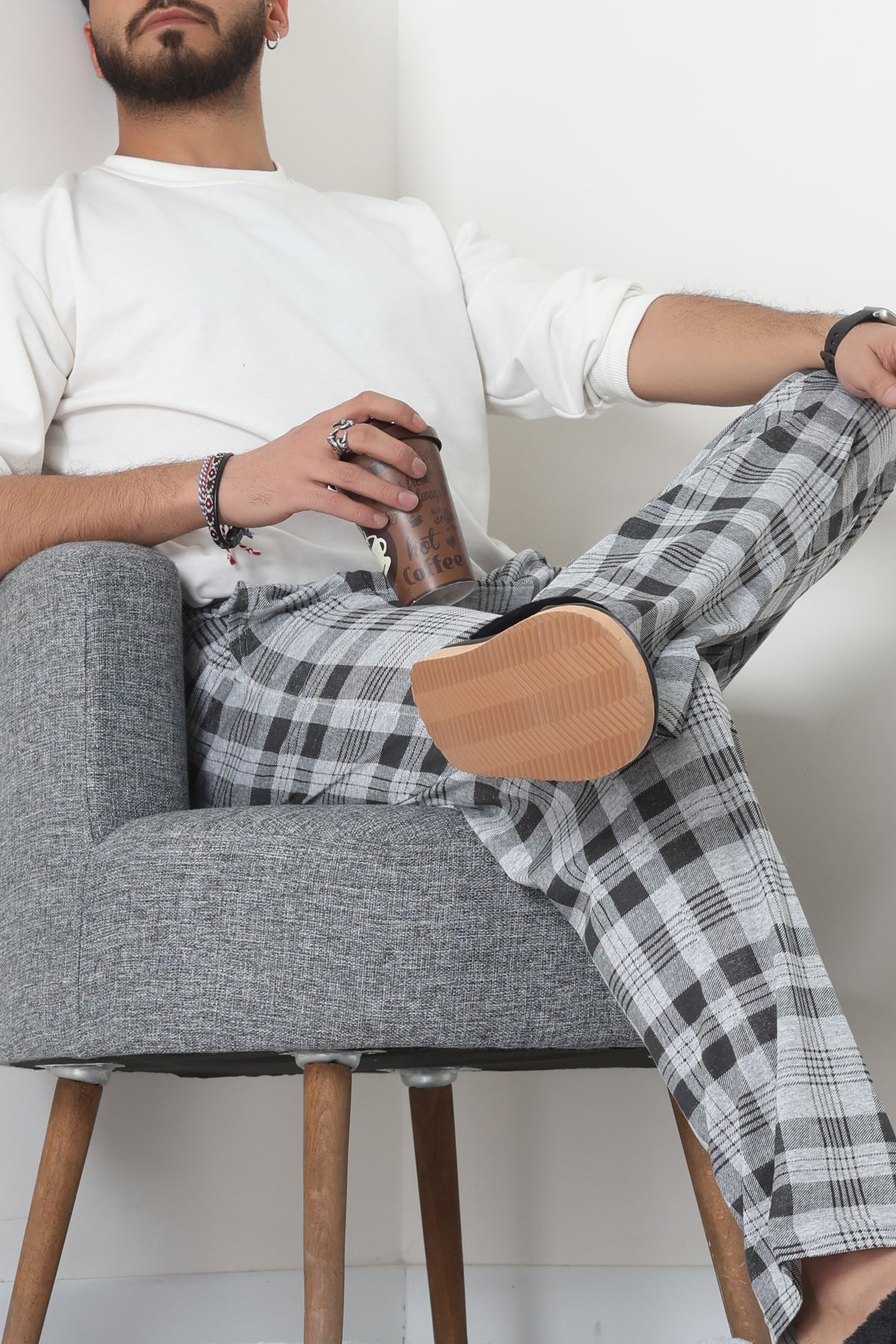 Cepli Süprem Erkek Pijama Altı Füme - 70849.1902.