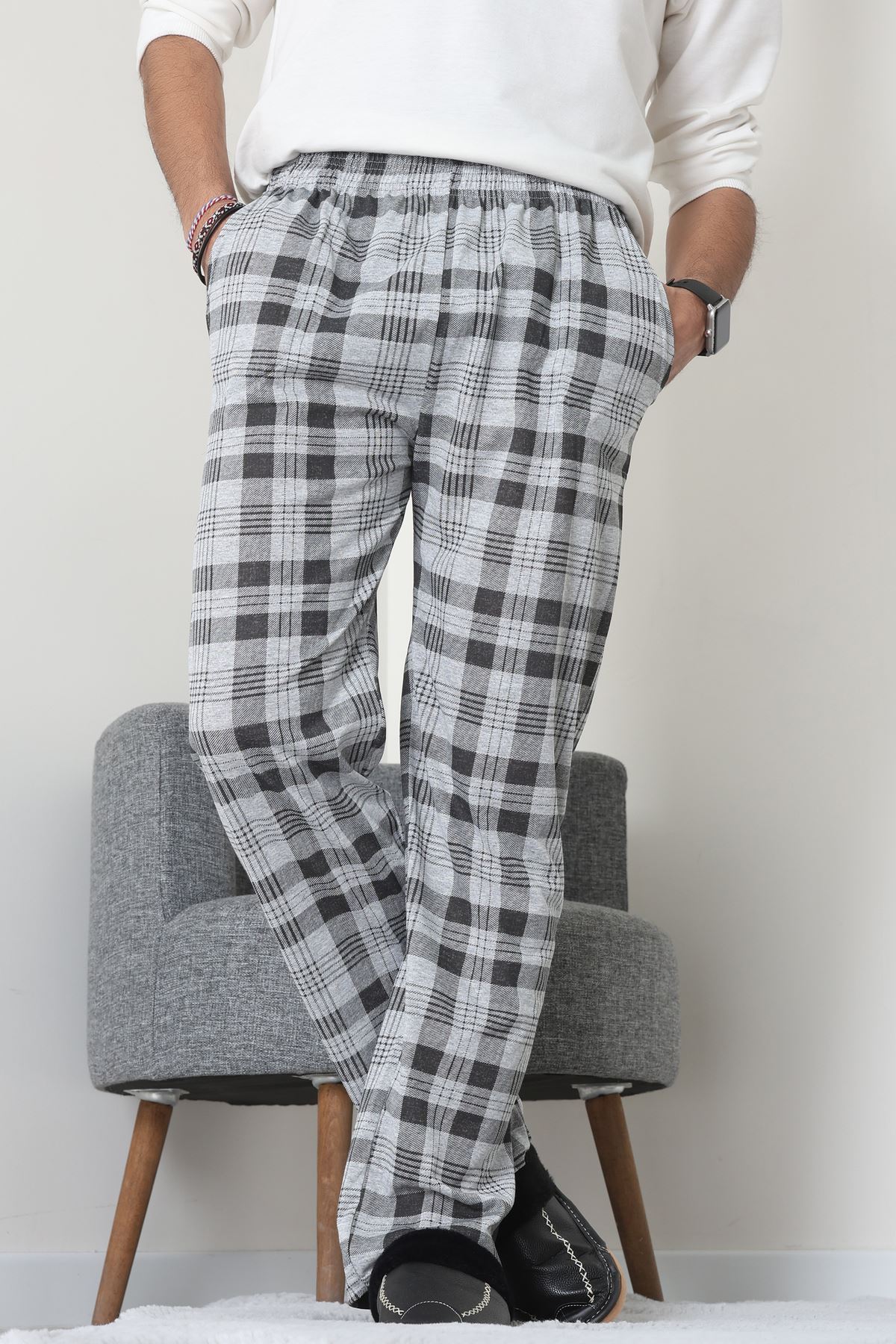 Cepli Süprem Erkek Pijama Altı Füme - 70849.1902.