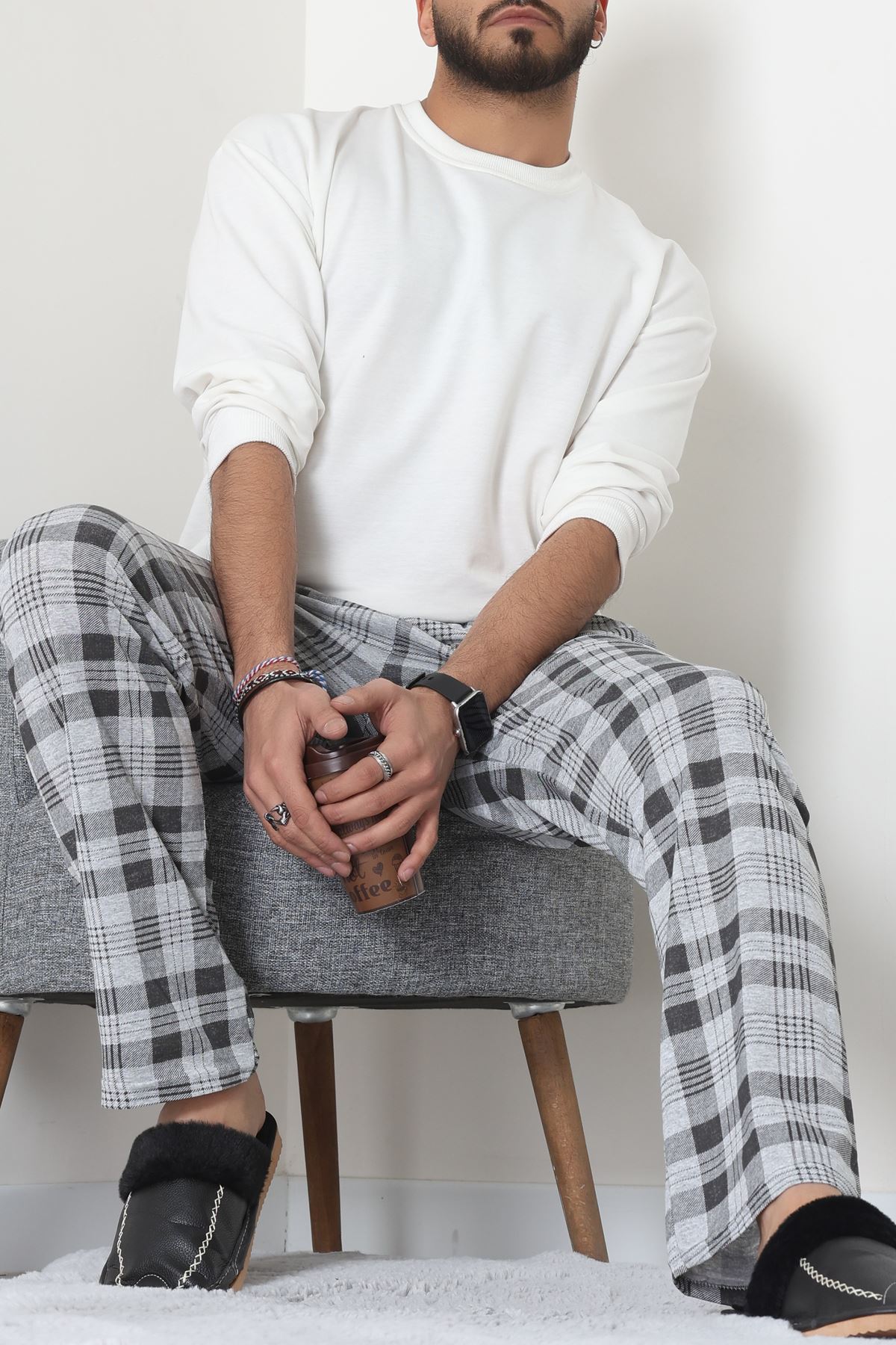 Cepli Süprem Erkek Pijama Altı Füme - 70849.1902.