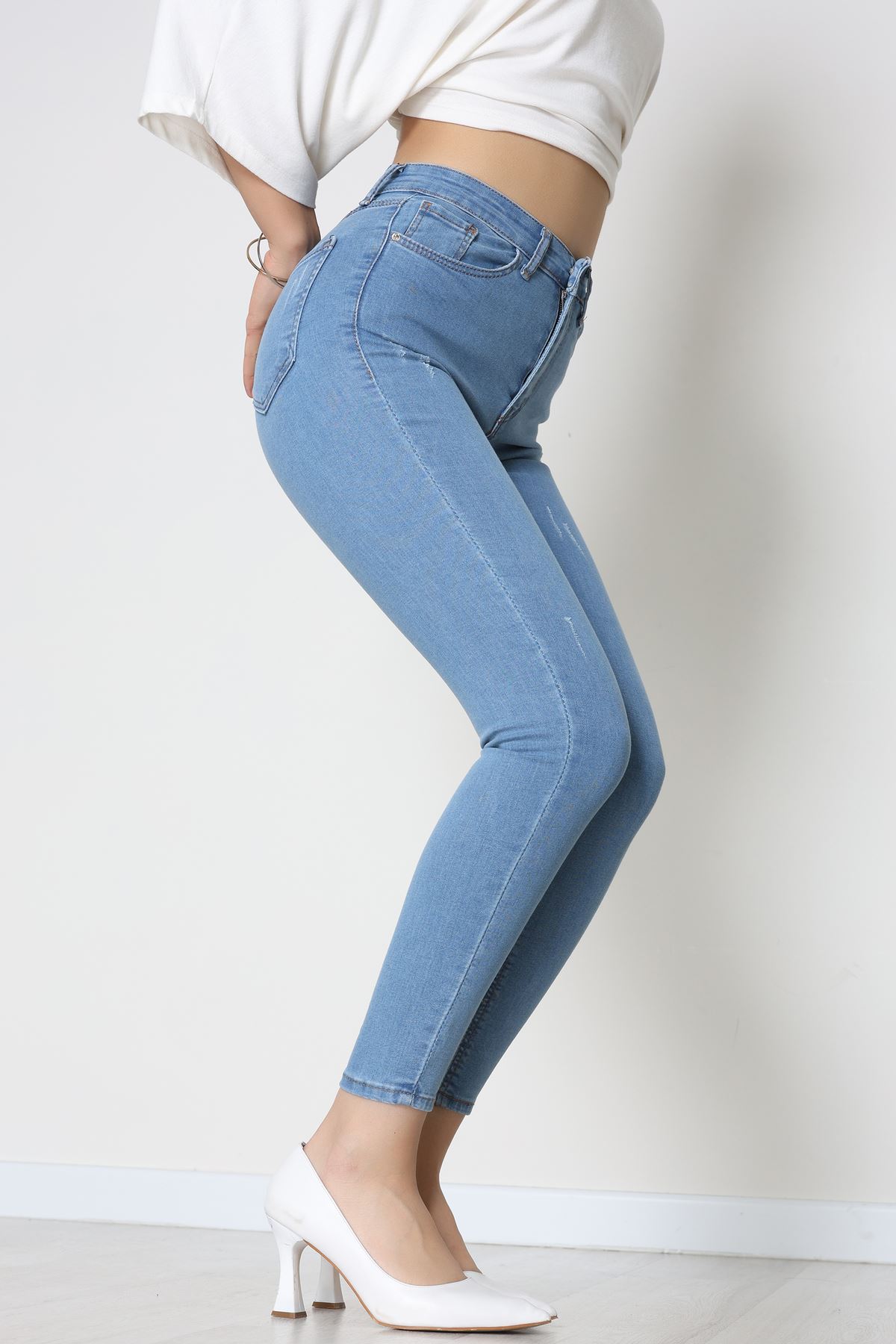 Dar Paça Kot Pantolon Mavi1 - 42701.2121.