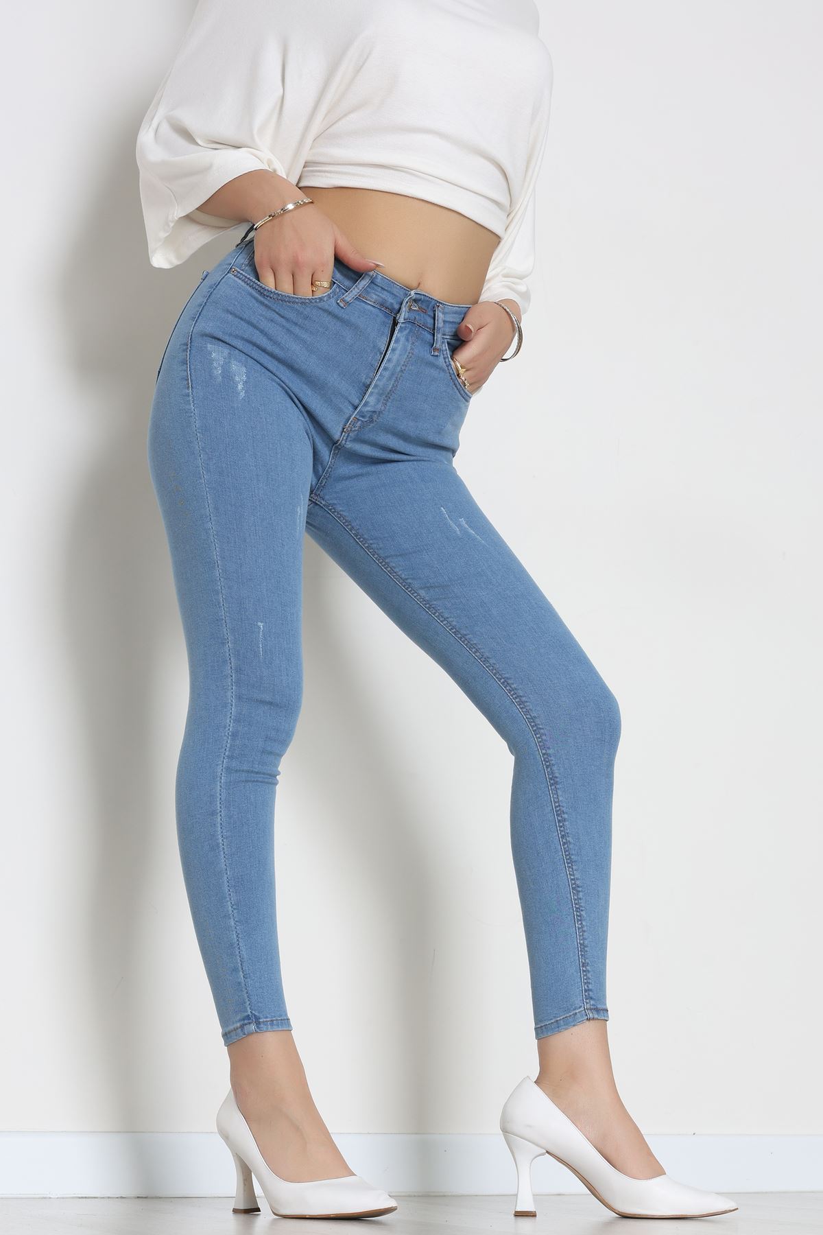 Dar Paça Kot Pantolon Mavi1 - 42701.2121.