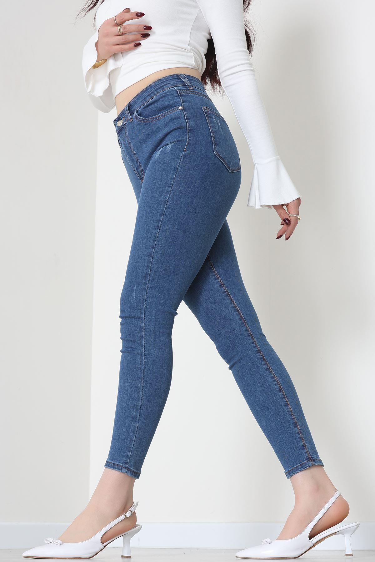 Dar Paça Kot Pantolon Mavi2 - 42701.2121.