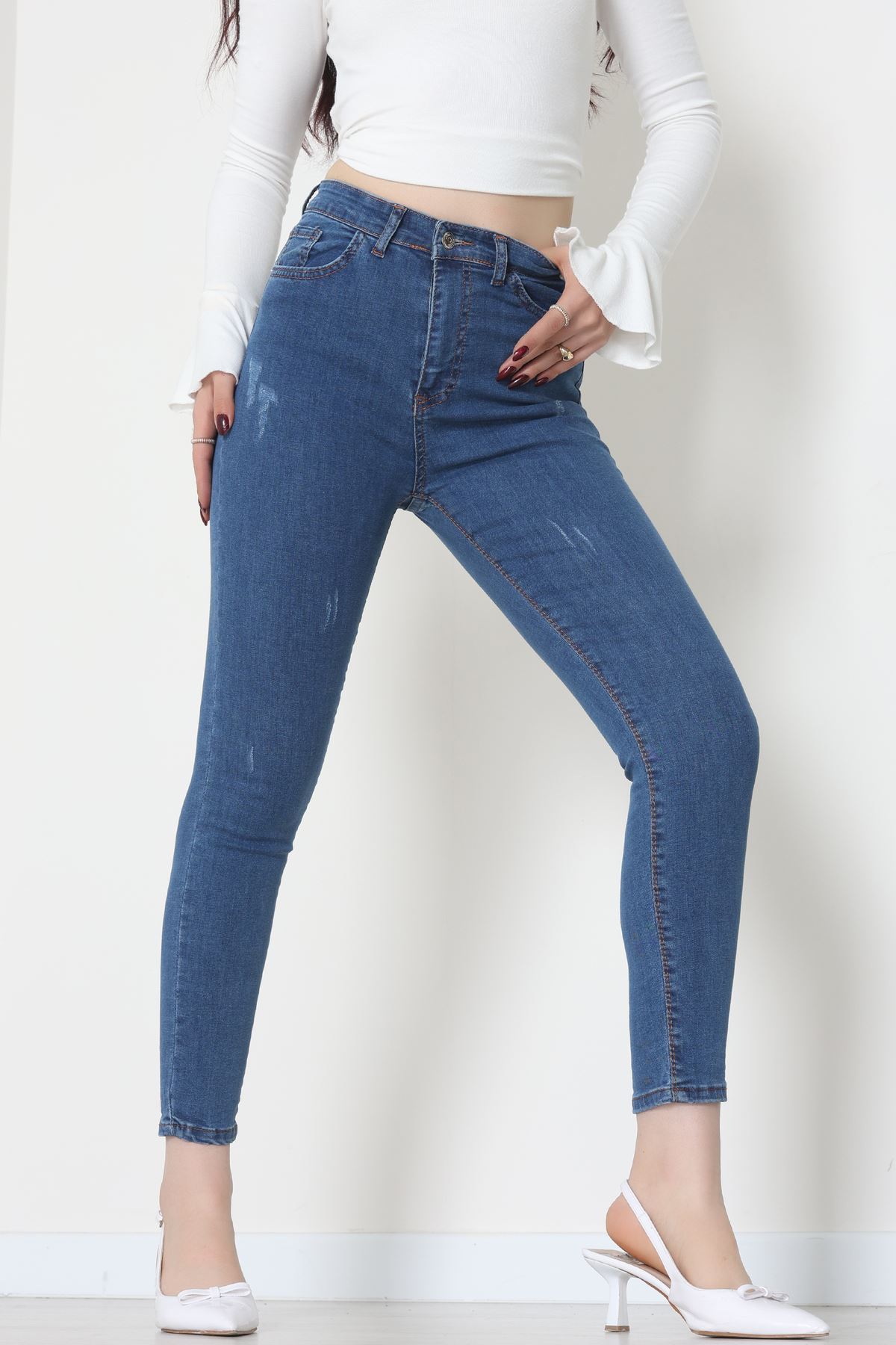 Dar Paça Kot Pantolon Mavi2 - 42701.2121.