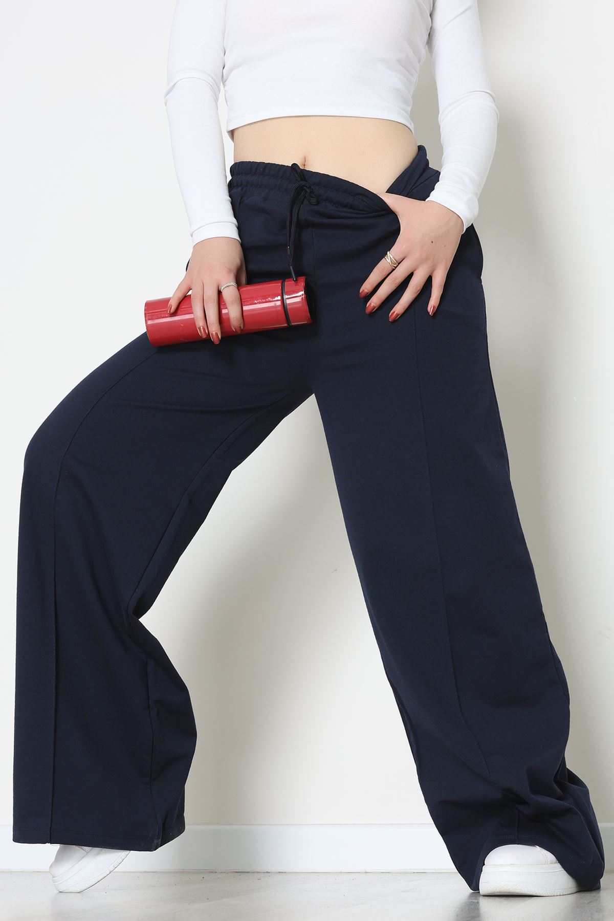 2 İplik Çımalı Eşofman Altı Lacivert - 52026.1857.