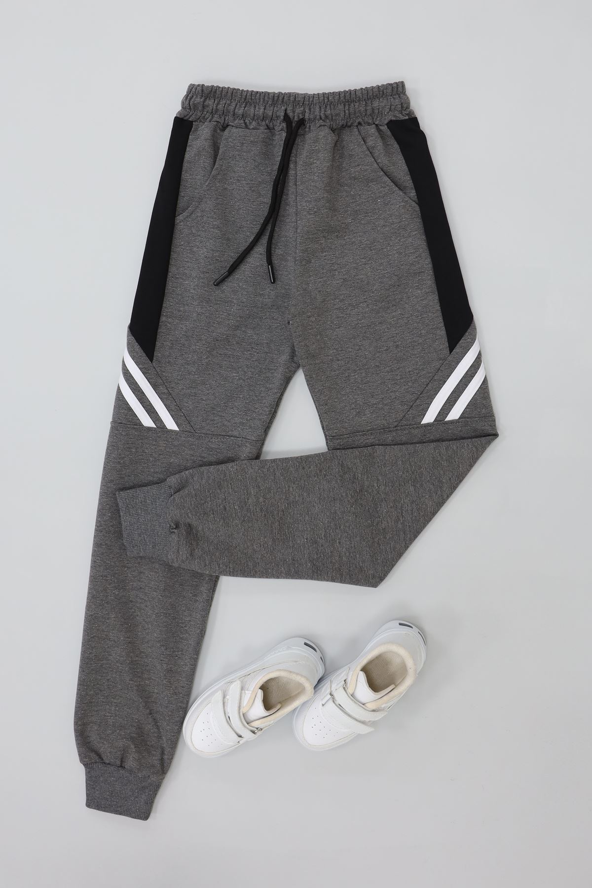 8-16 Yaş 2 İplik Likralı Eşofman Altı Füme - 52174.2066.