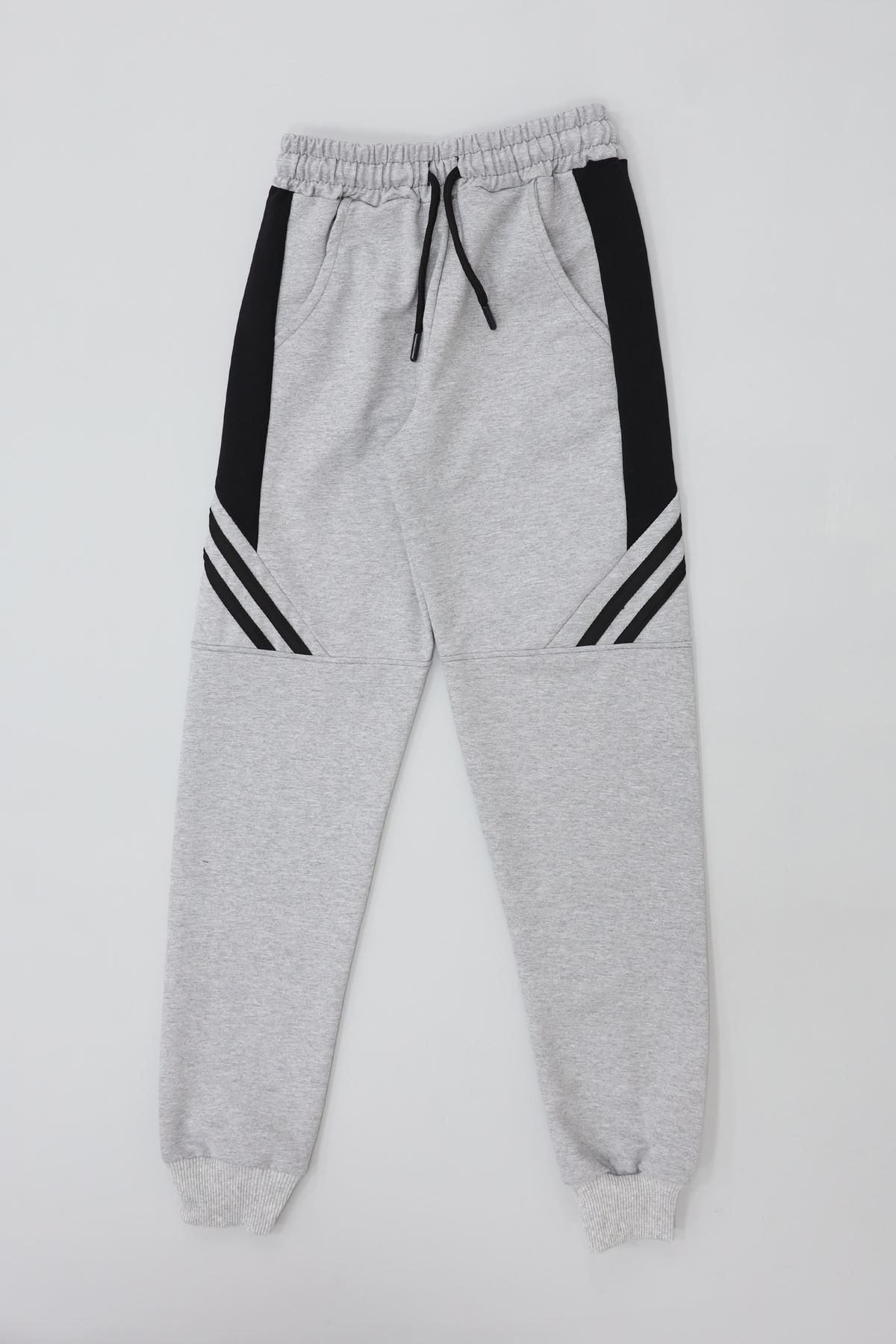 8-16 Yaş 2 İplik Likralı Eşofman Altı Gri - 52174.2066.