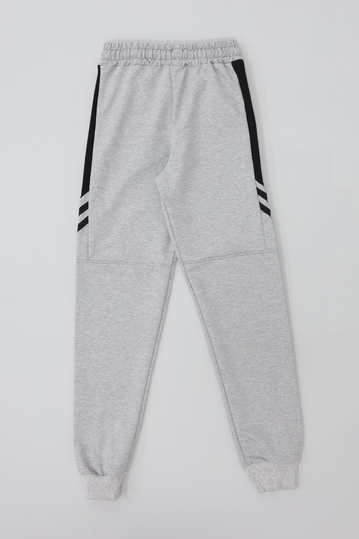 8-16 Yaş 2 İplik Likralı Eşofman Altı Gri - 52174.2066.