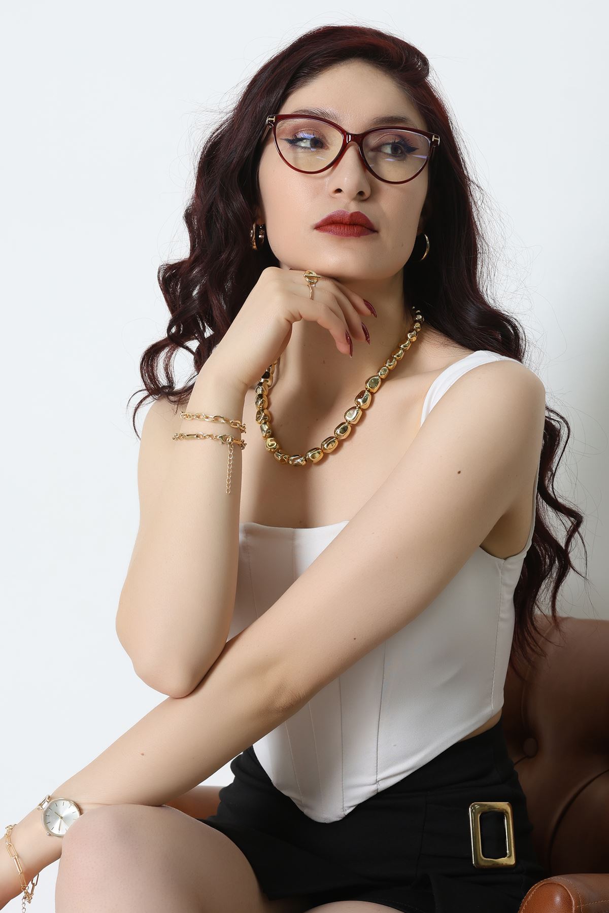 Mavi Işık Korumalı Ekran Gözlüğü Bordo - 20005.1724.